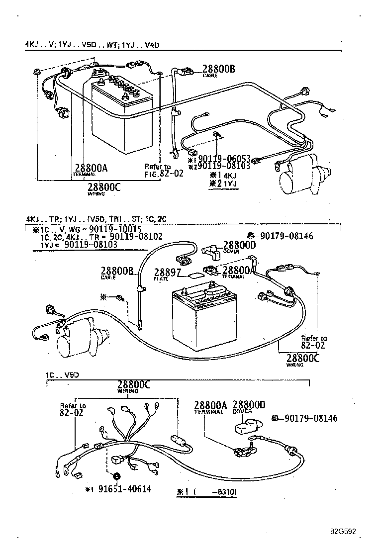 82046-95702 CABLE, BATTERY TO GROUND product image