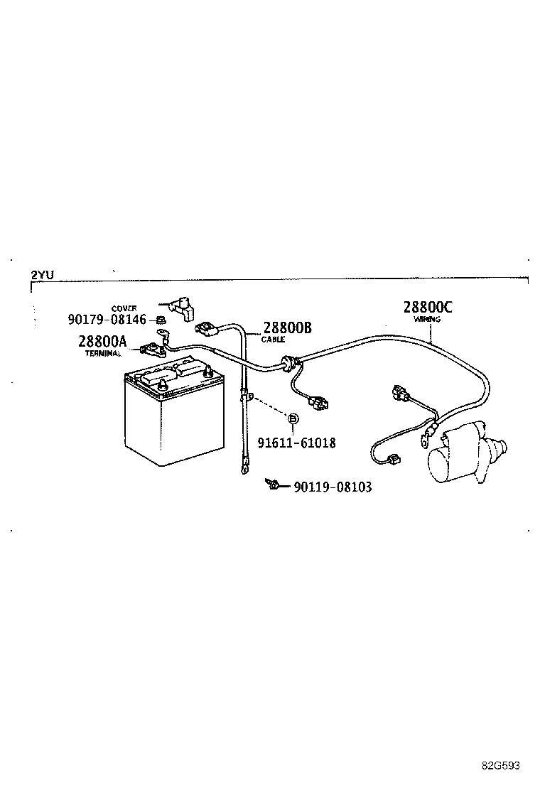 82046-95702 CABLE, BATTERY TO GROUND product image