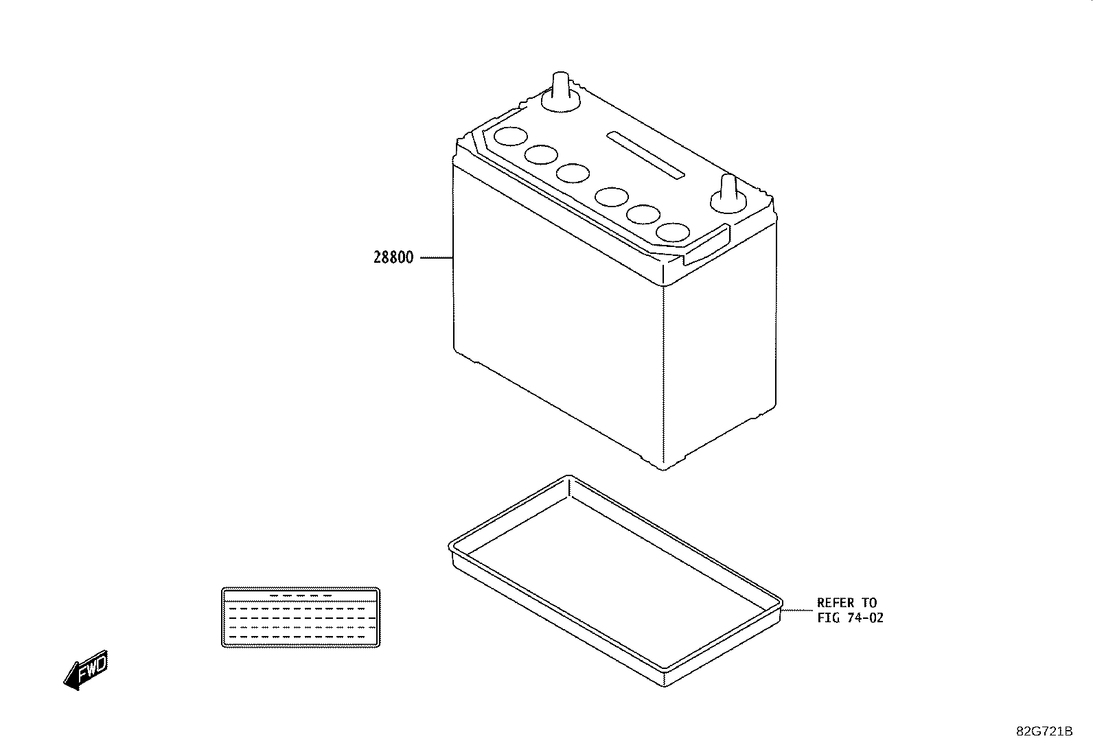 28898-WC002 LABEL, BATTERY INFORMATION product image