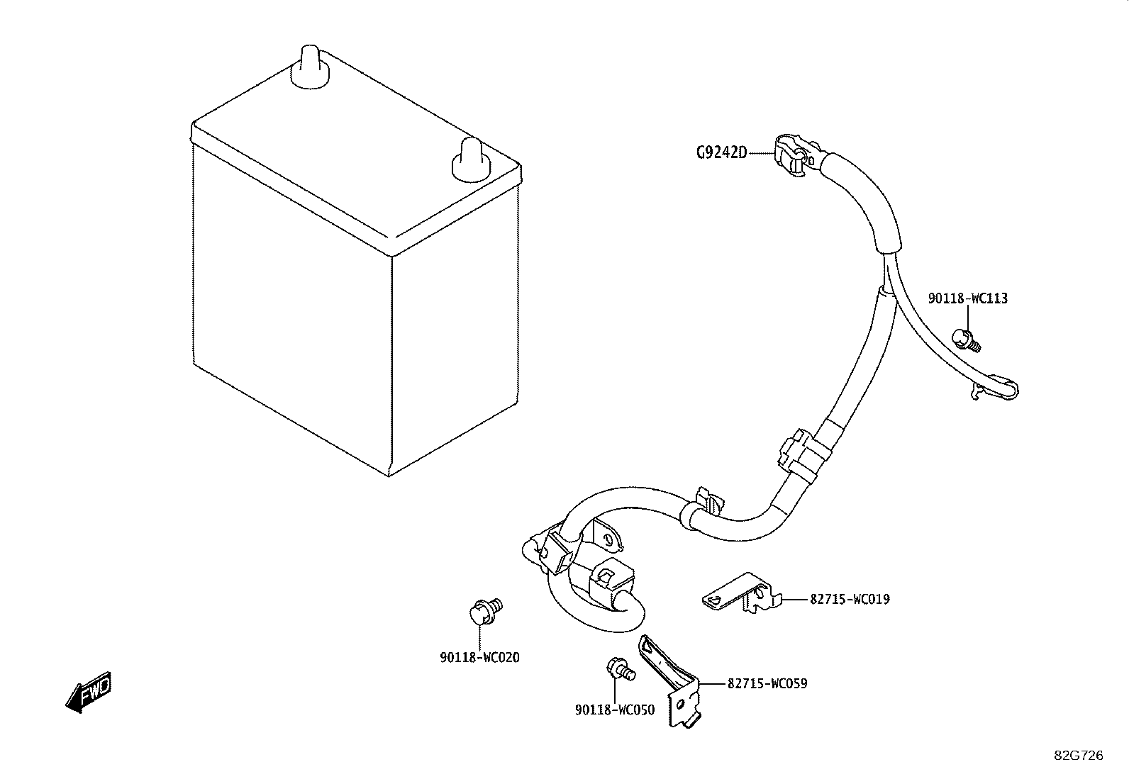 82151-WC039 WIRE, FRONT DOOR, LH product image