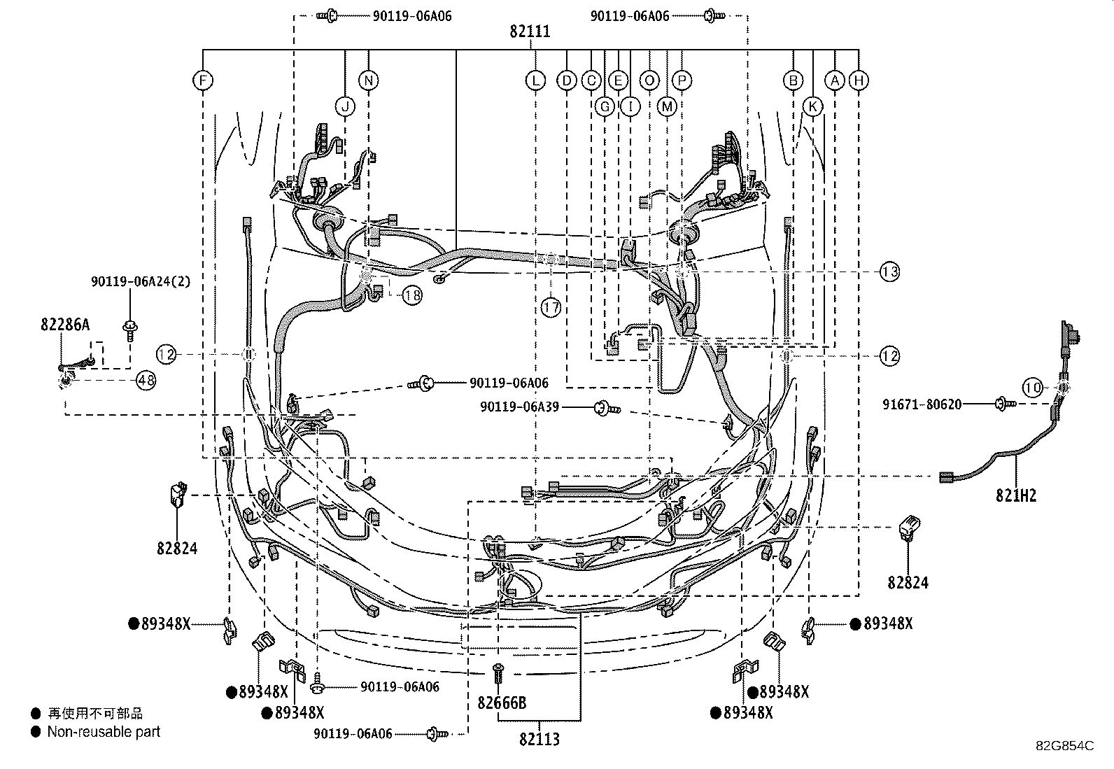 82142-47500 WIRE, INSTRUMENT PANEL, NO.2 product image