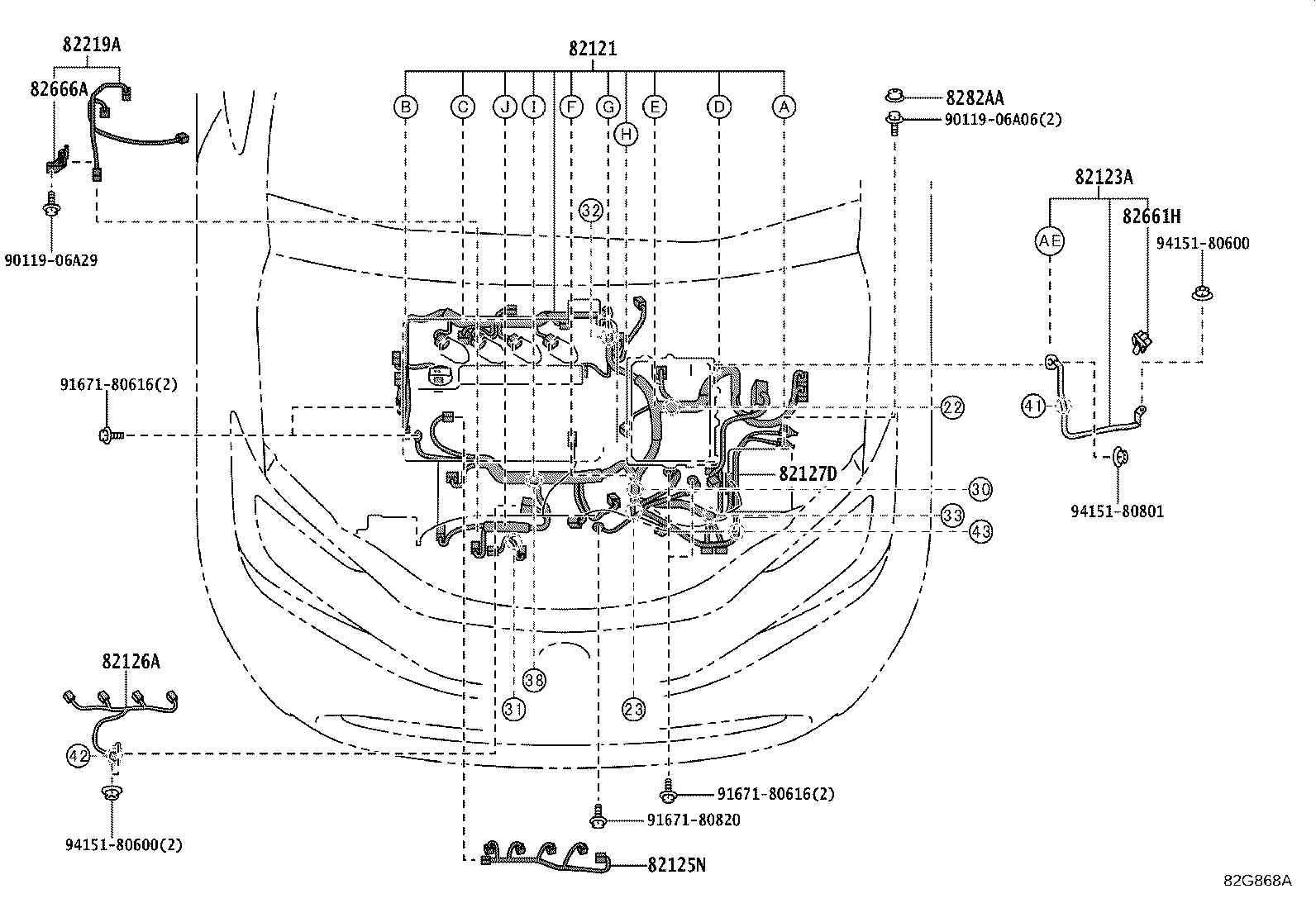 82142-47870 WIRE, INSTRUMENT PANEL, NO.2 product image
