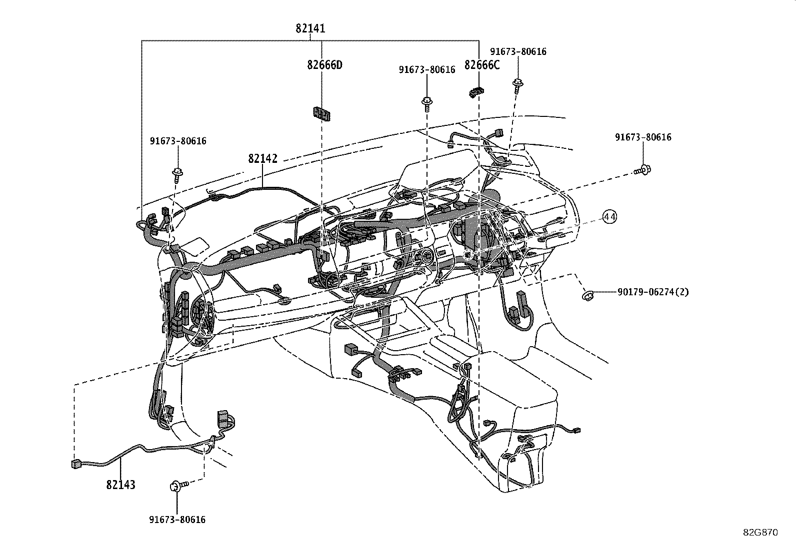 82142-47870 WIRE, INSTRUMENT PANEL, NO.2 product image