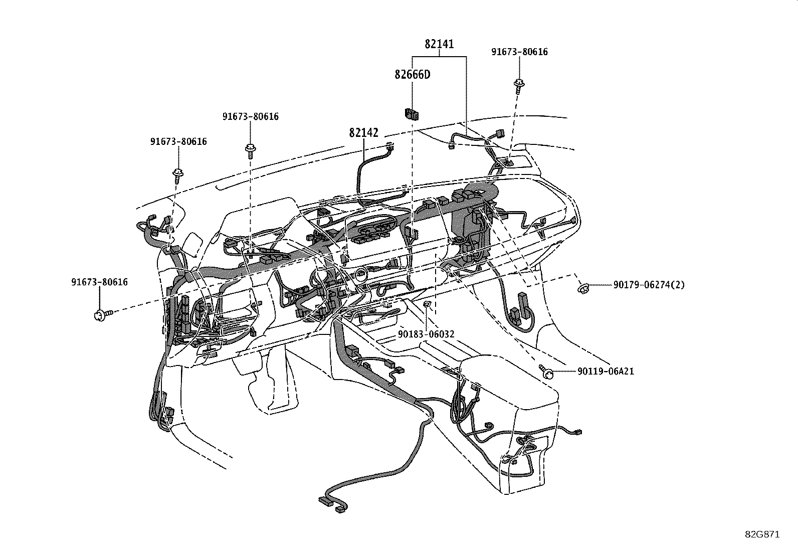 82142-47870 WIRE, INSTRUMENT PANEL, NO.2 product image