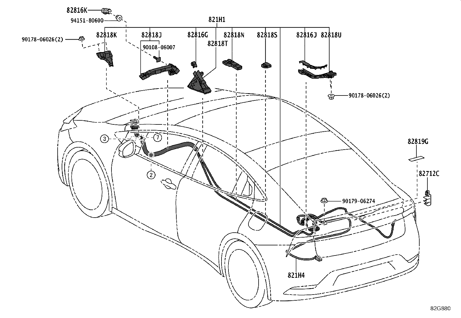 82191-47230 WIRE, FRONT SEAT, RH product image