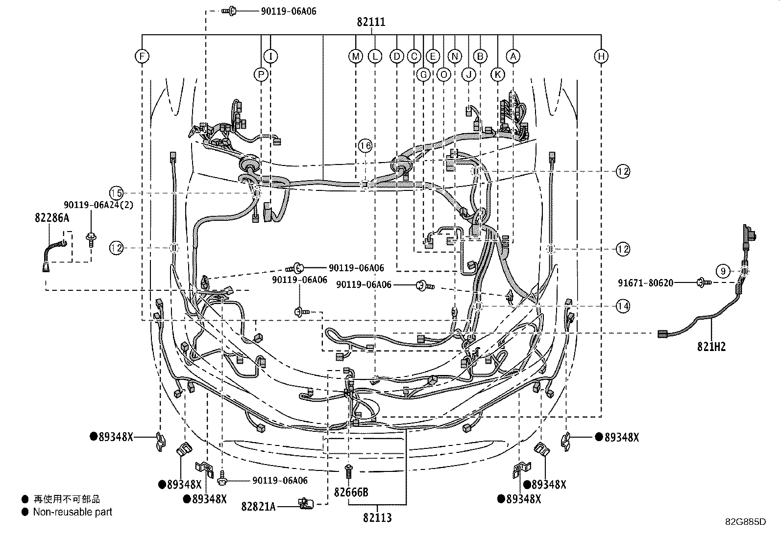 82142-47870 WIRE, INSTRUMENT PANEL, NO.2 product image