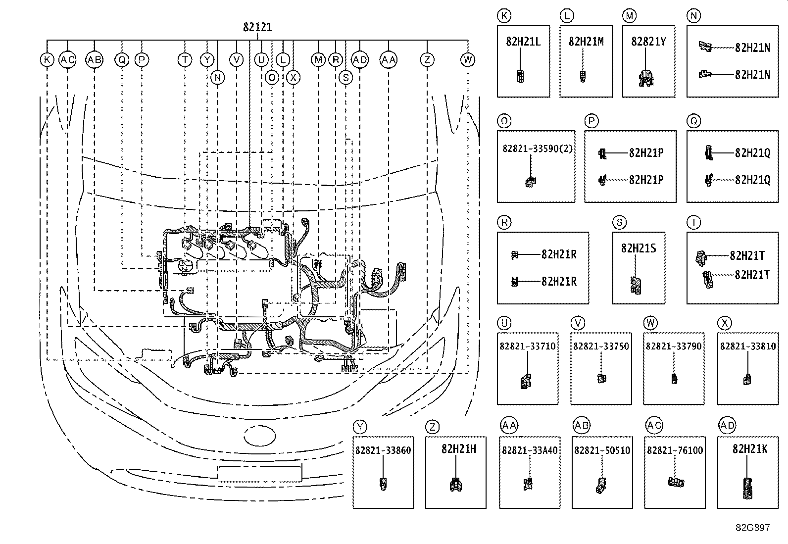 82142-47870 WIRE, INSTRUMENT PANEL, NO.2 product image
