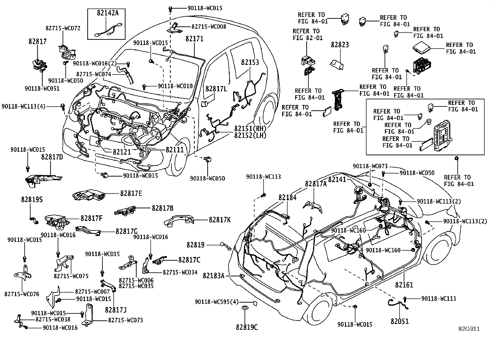 82817-WC040 PROTECTOR, WIRING HARNESS, NO.2 product image