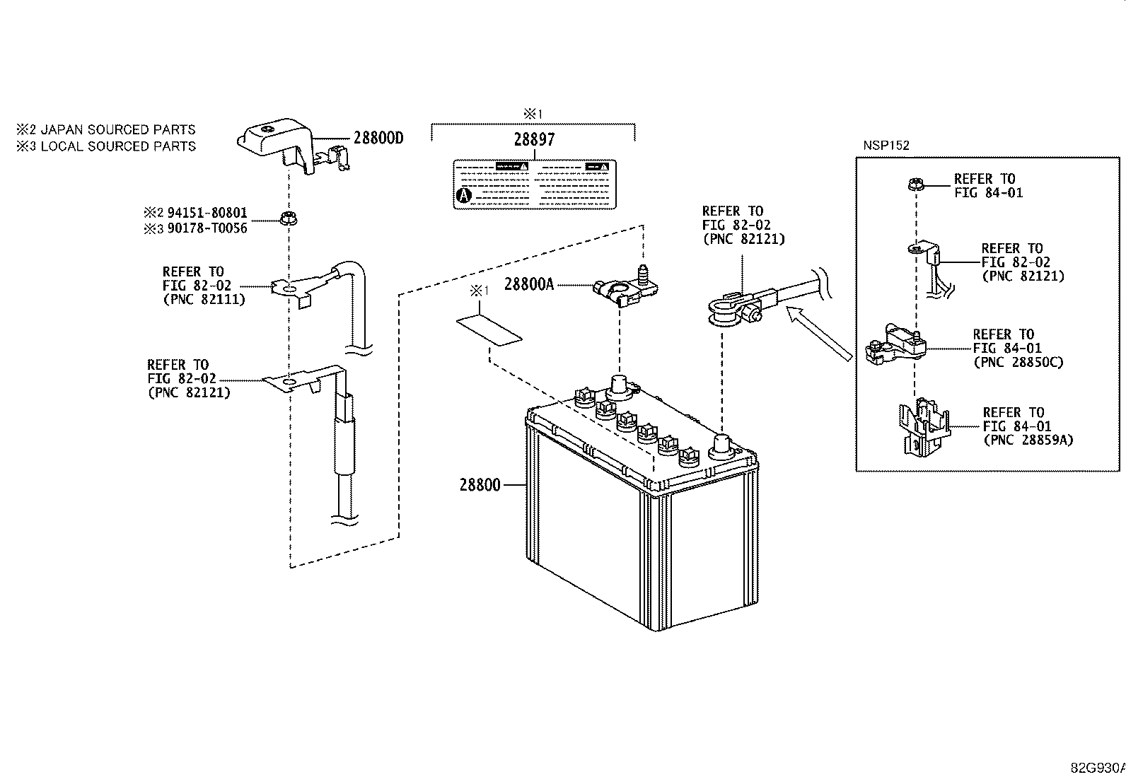 Toyota 28800-0M153 BATTERY