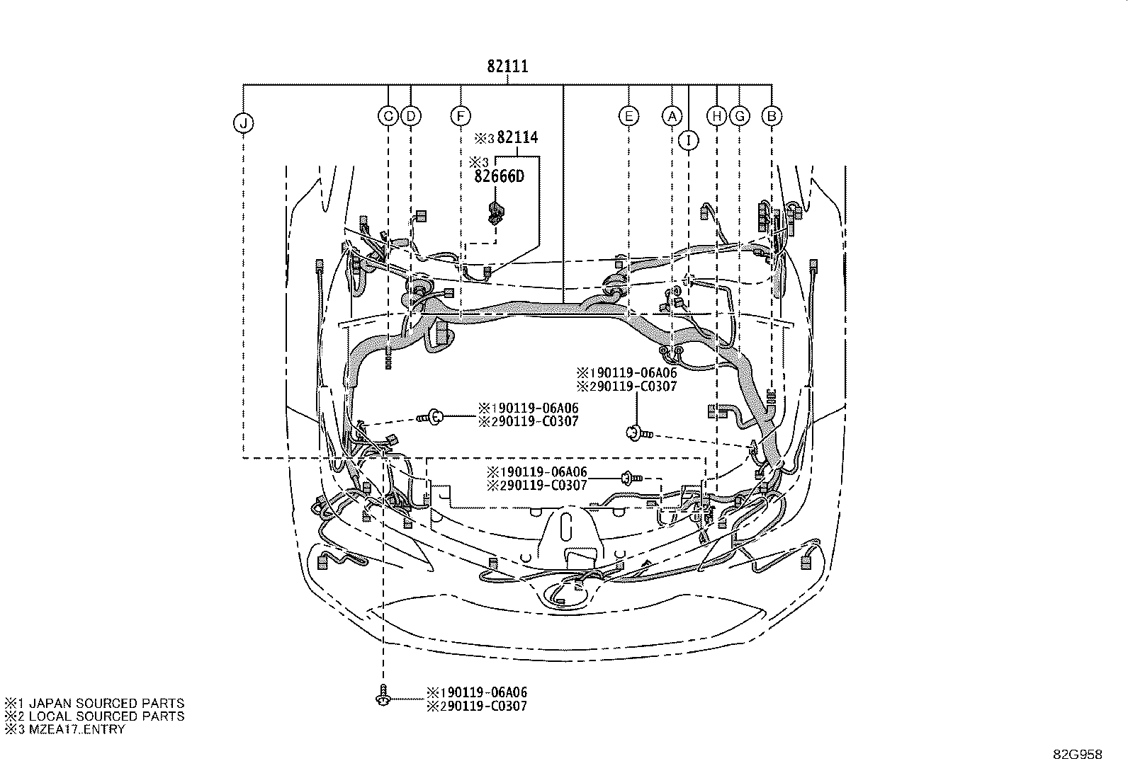 82817-02R60 PROTECTOR, WIRING HARNESS, NO.3 product image