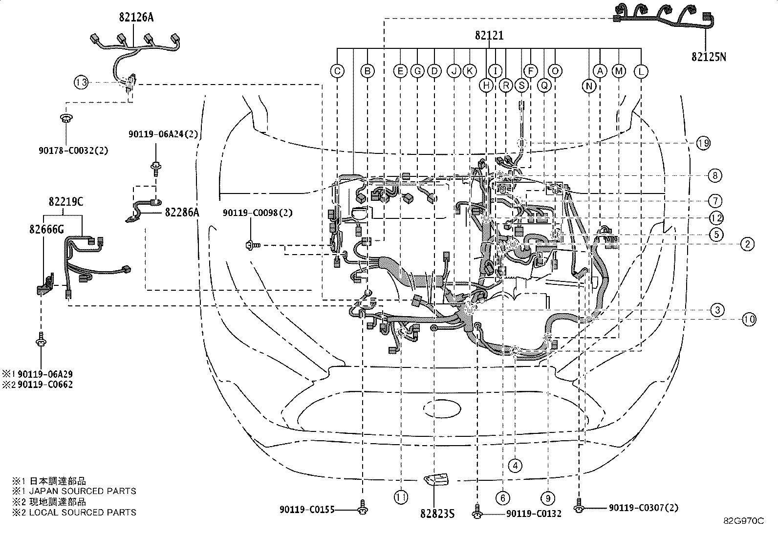 82151-0AE20 WIRE, FRONT DOOR, RH product image