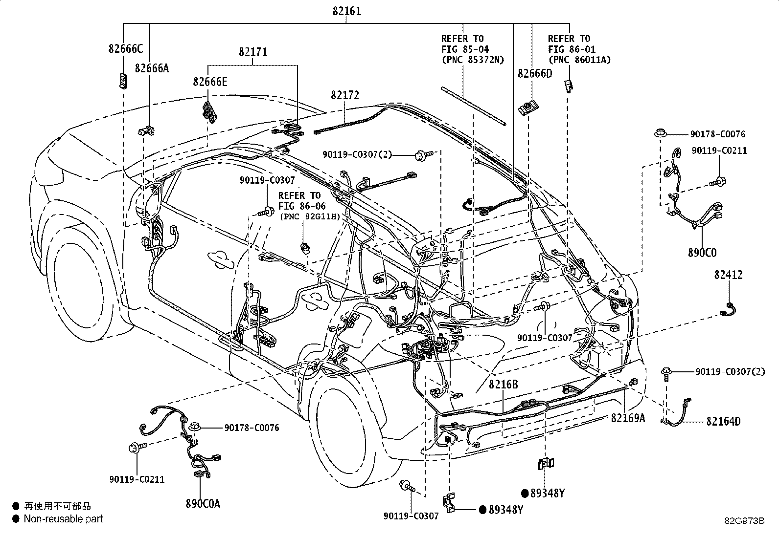 82151-0AE20 WIRE, FRONT DOOR, RH product image