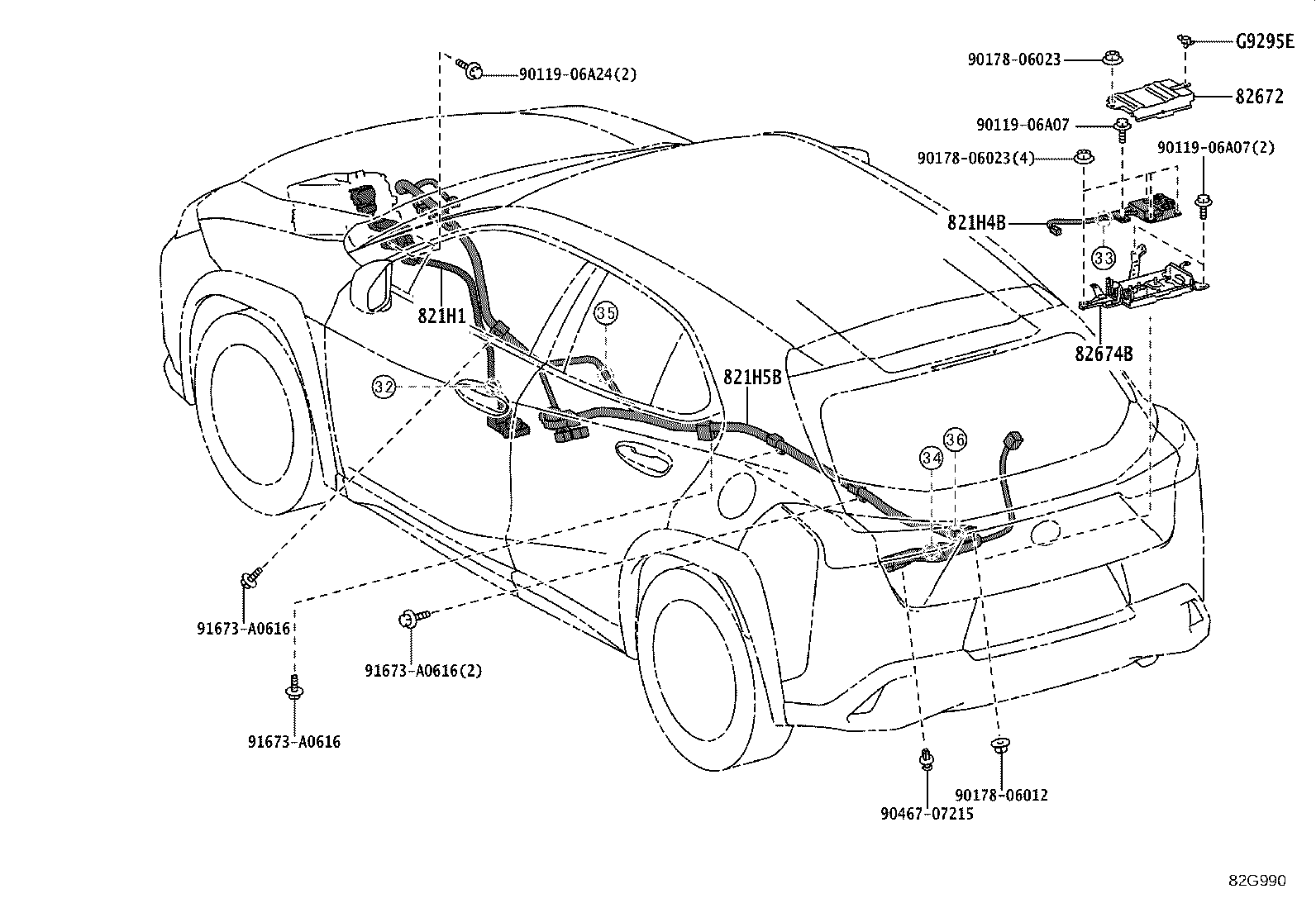 82111-76Z91 WIRE, MOTOR COMPARTMENT, MAIN product image