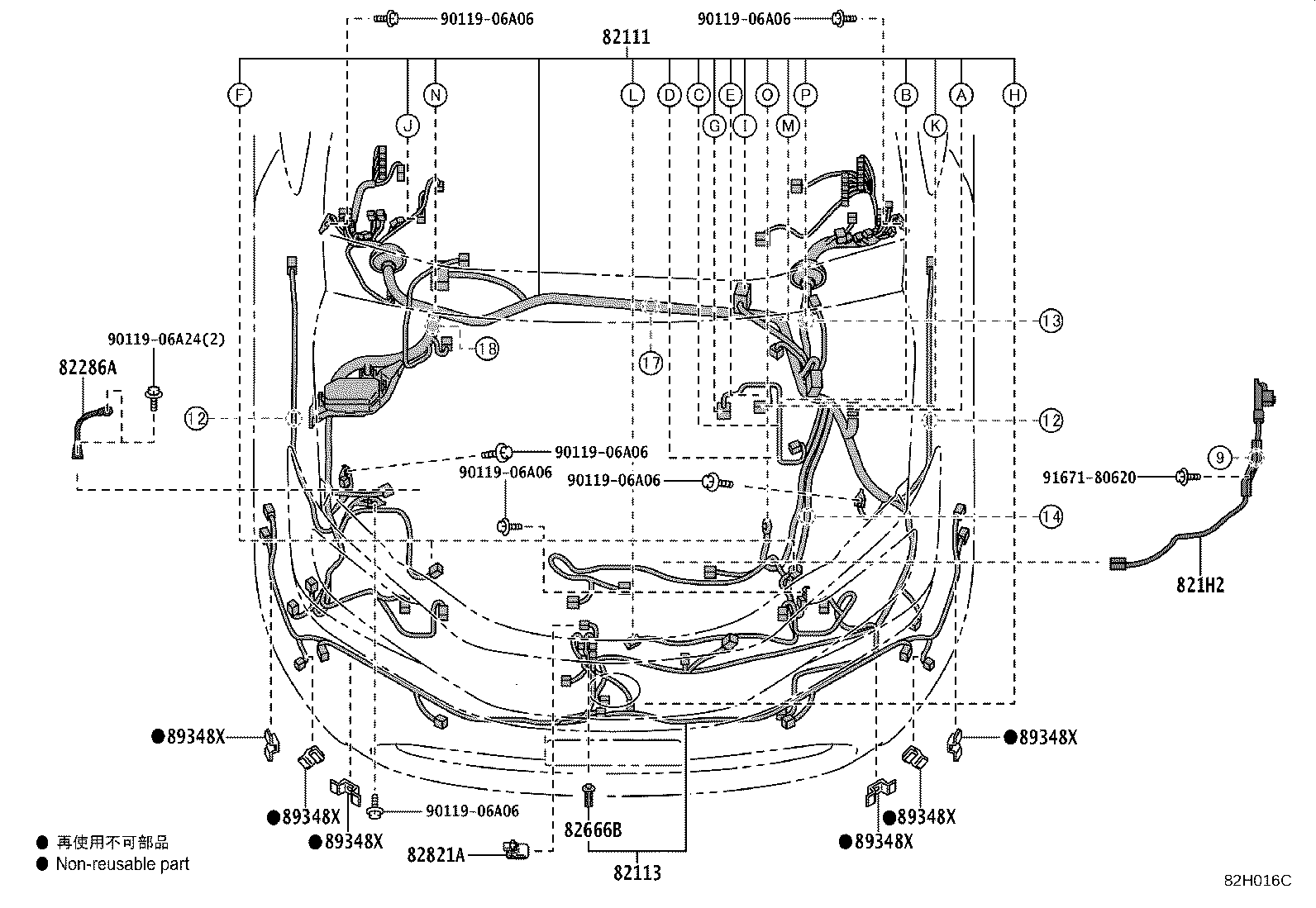 82142-47870 WIRE, INSTRUMENT PANEL, NO.2 product image