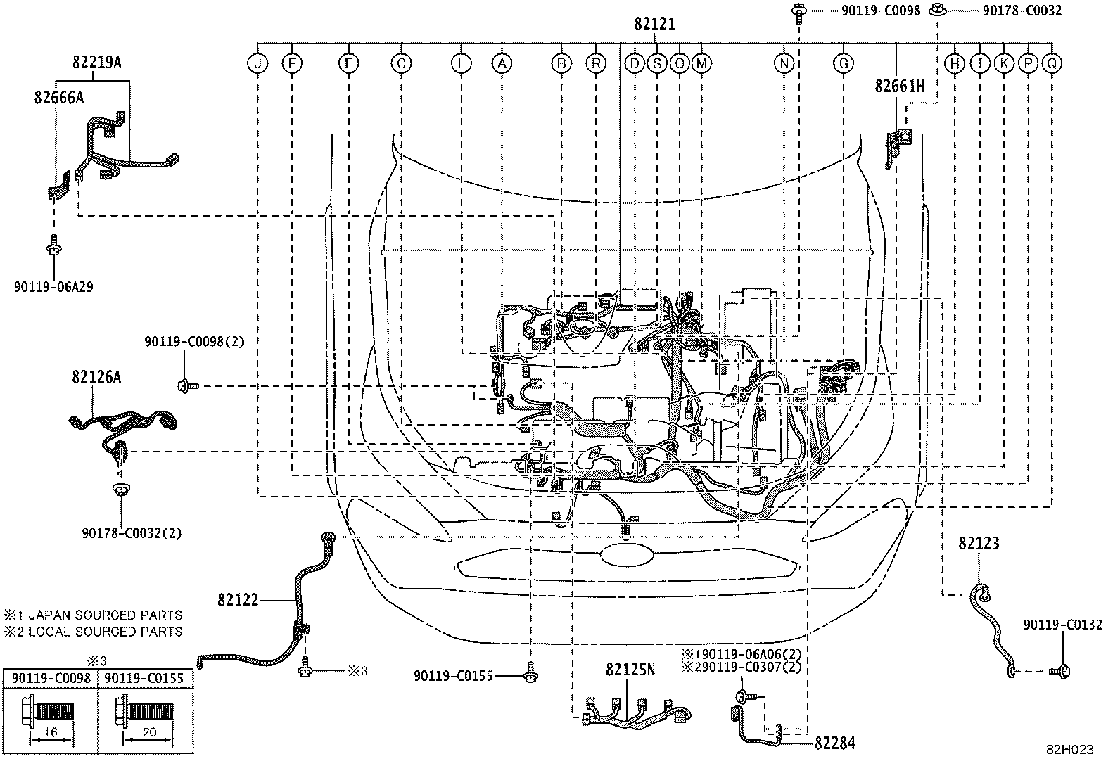 82121-0R332 WIRE, ENGINE product image