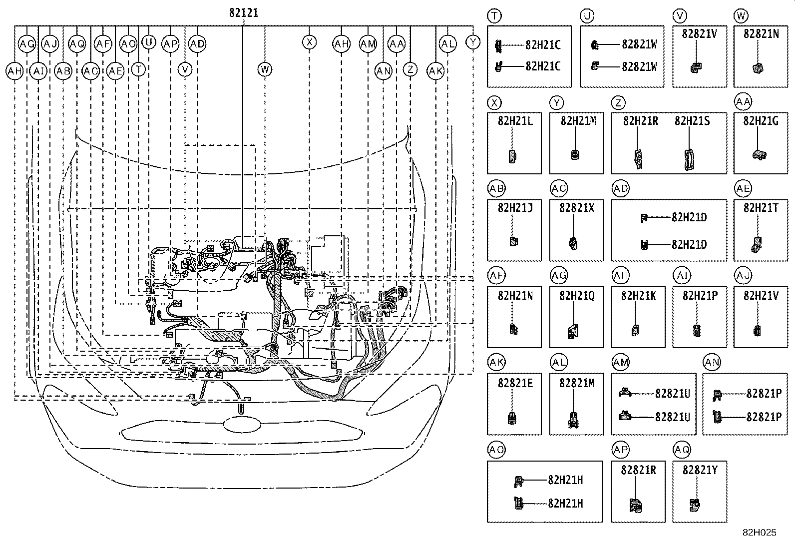 82121-0R332 WIRE, ENGINE product image