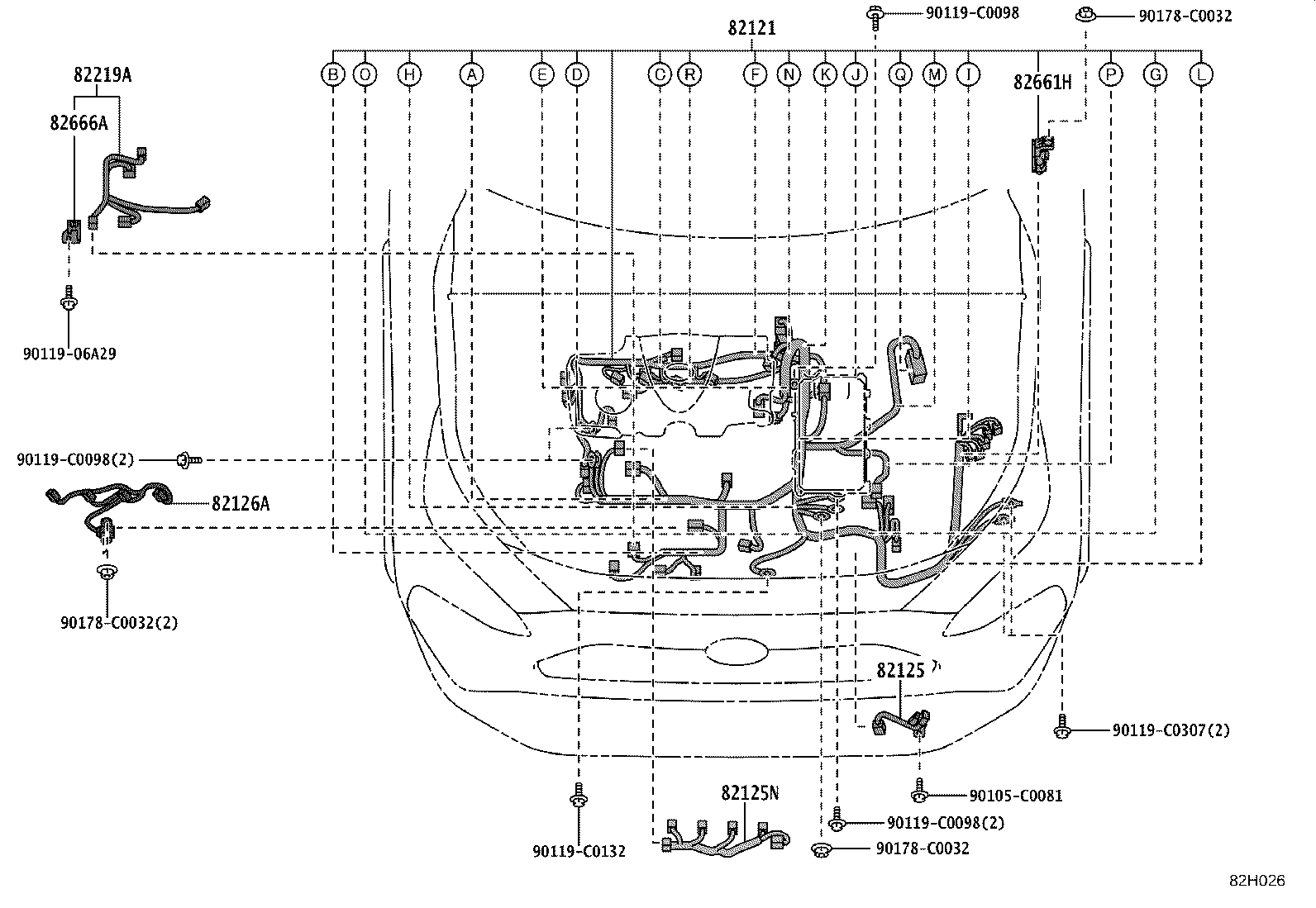 82121-0R332 WIRE, ENGINE product image
