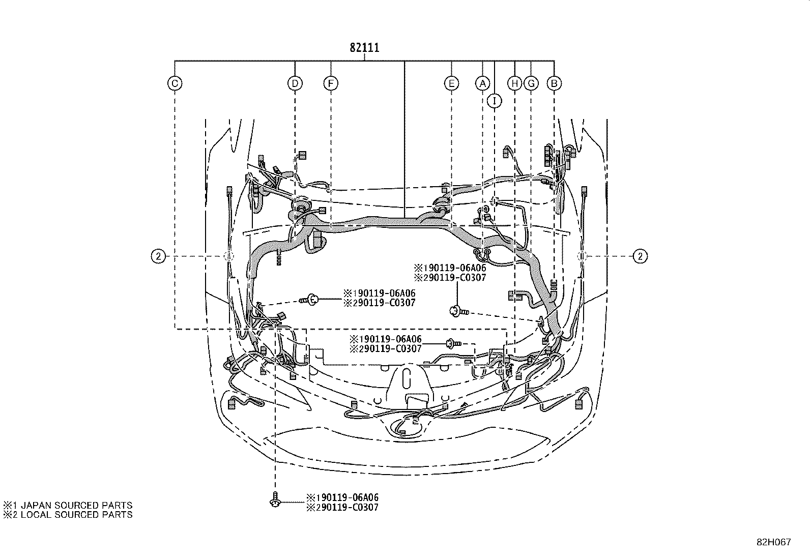 82140-02520 WIRE, INSTRUMENT PANEL, NO.2 product image
