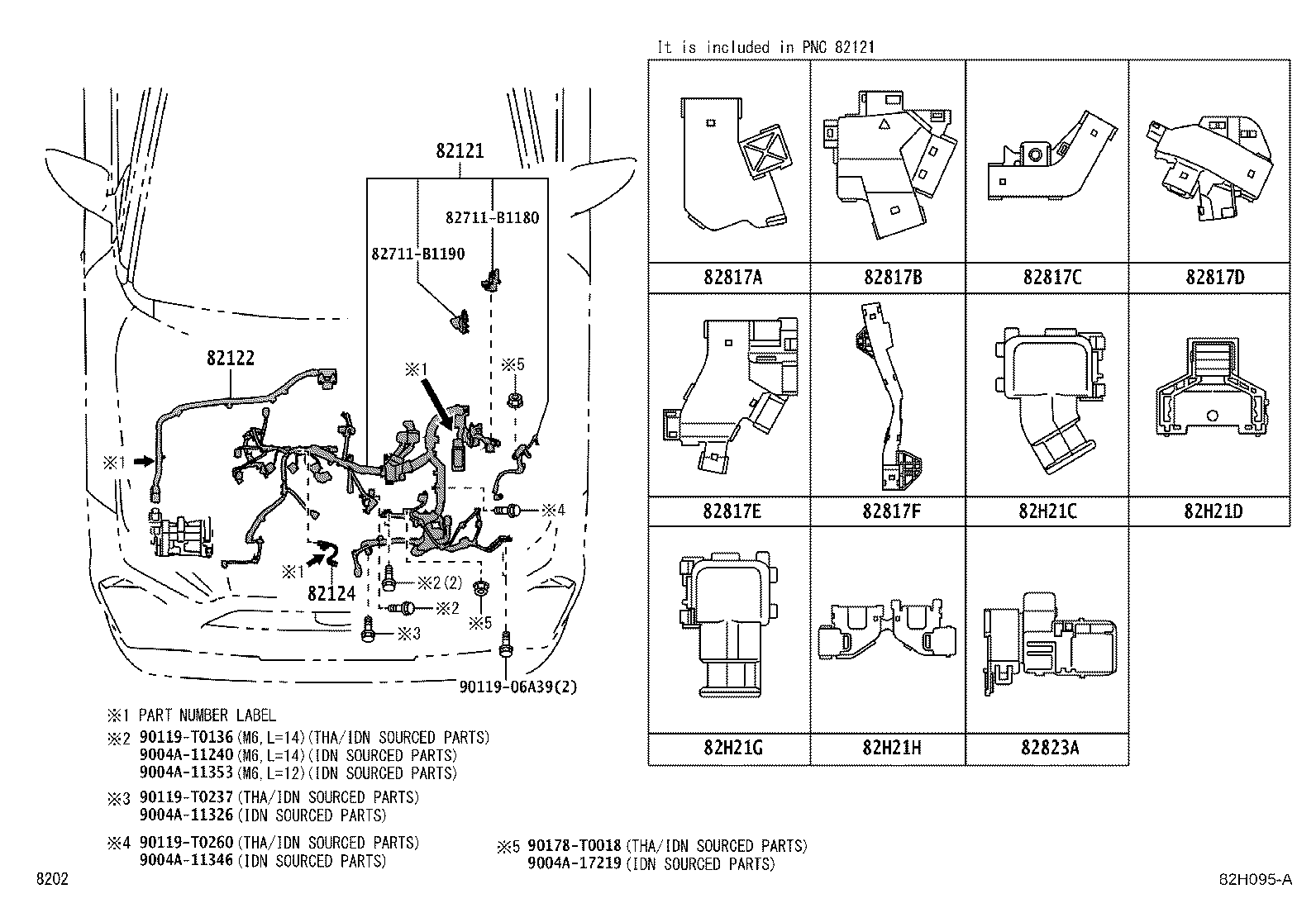 82142-BZ030 WIRE, INSTRUMENT PANEL, NO.2 product image