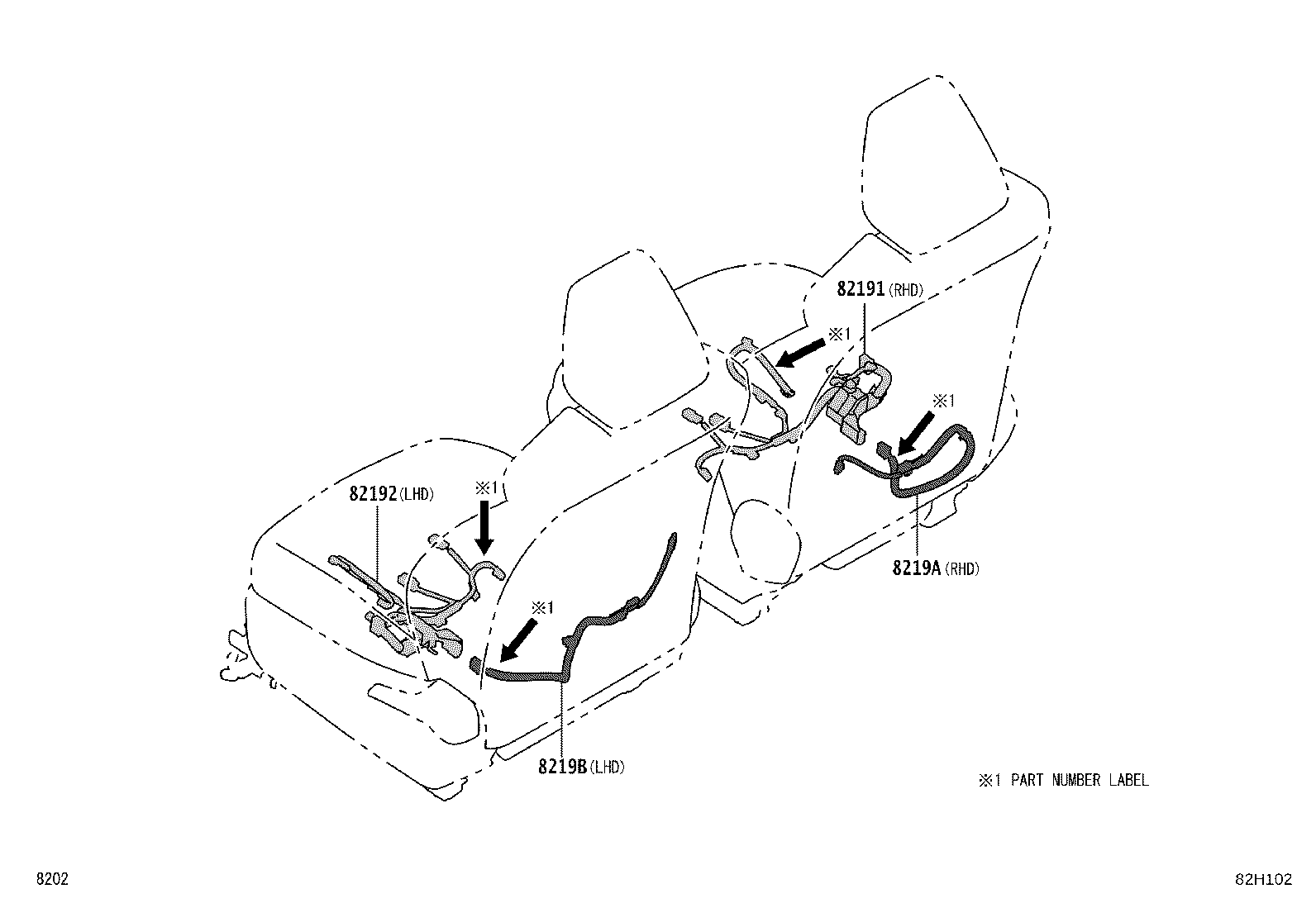 82142-BZ030 WIRE, INSTRUMENT PANEL, NO.2 product image