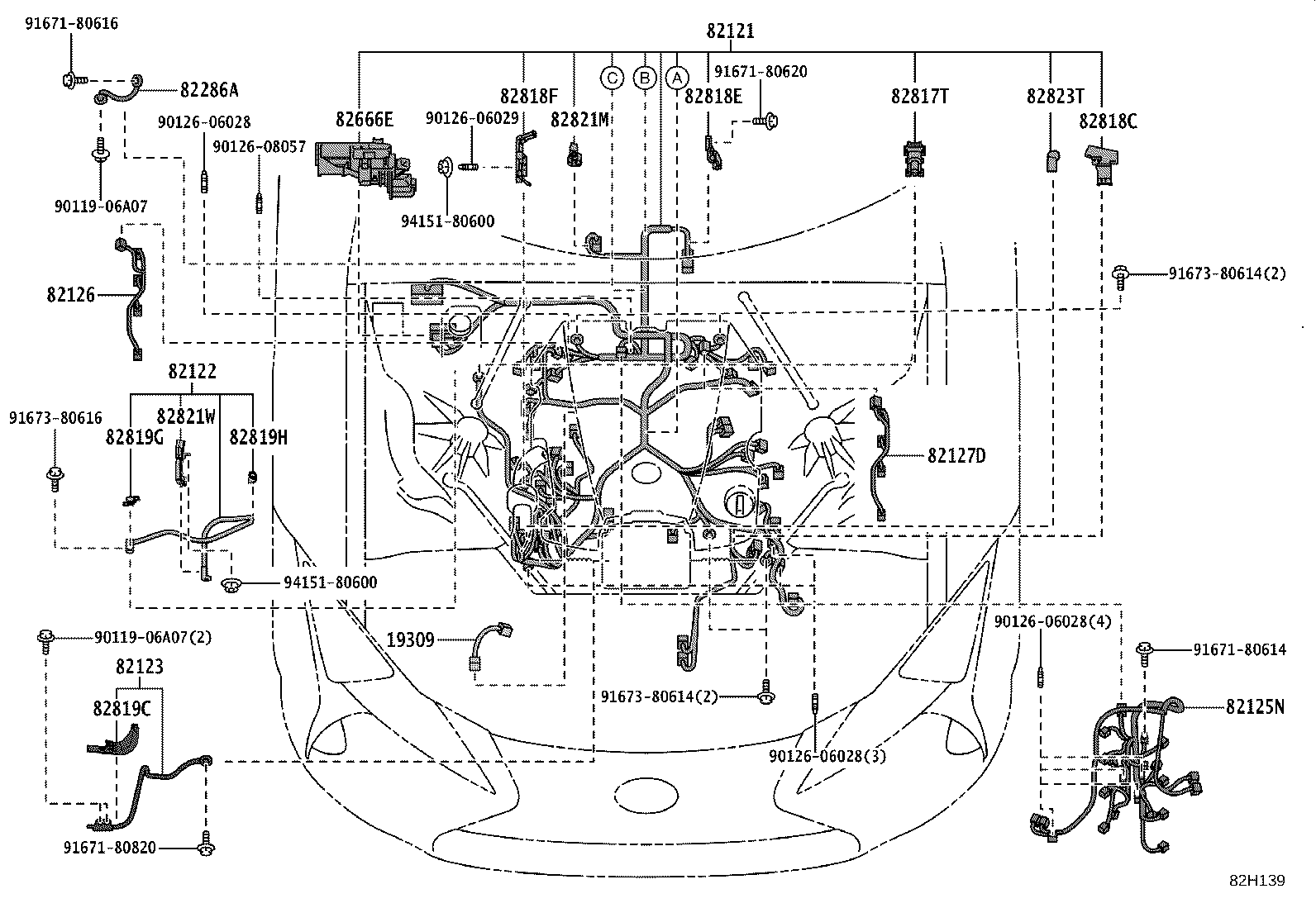 82112-11050 WIRE, ENGINE ROOM, NO.2 product image