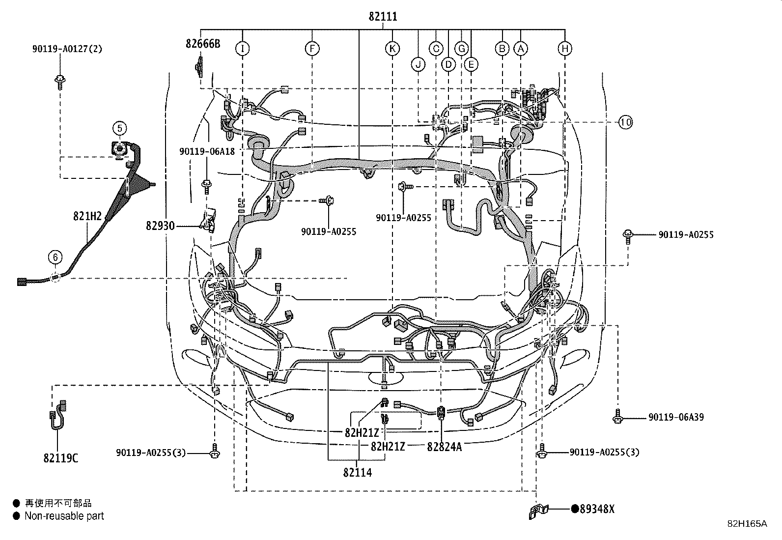 Toyota 82143-0E170 WIRE, INSTRUMENT PANEL, NO.3
