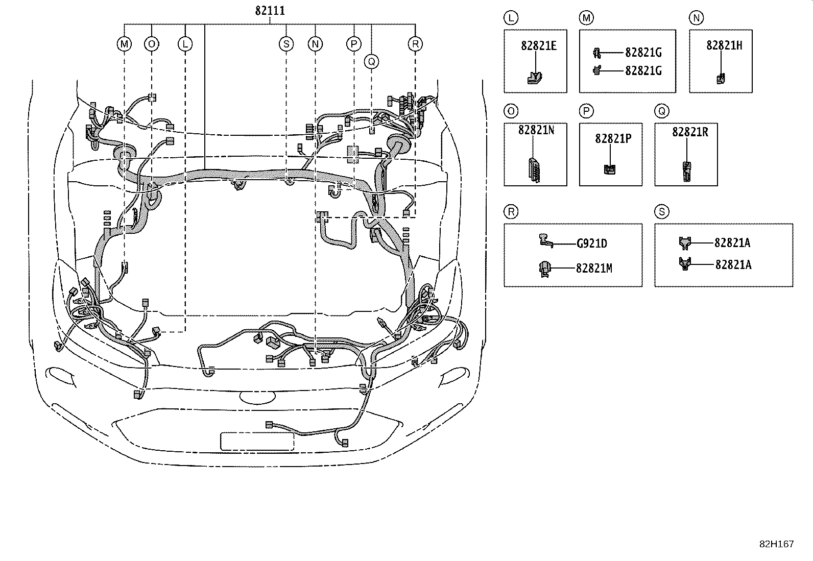 82151-0EB20 WIRE, FRONT DOOR, RH product image