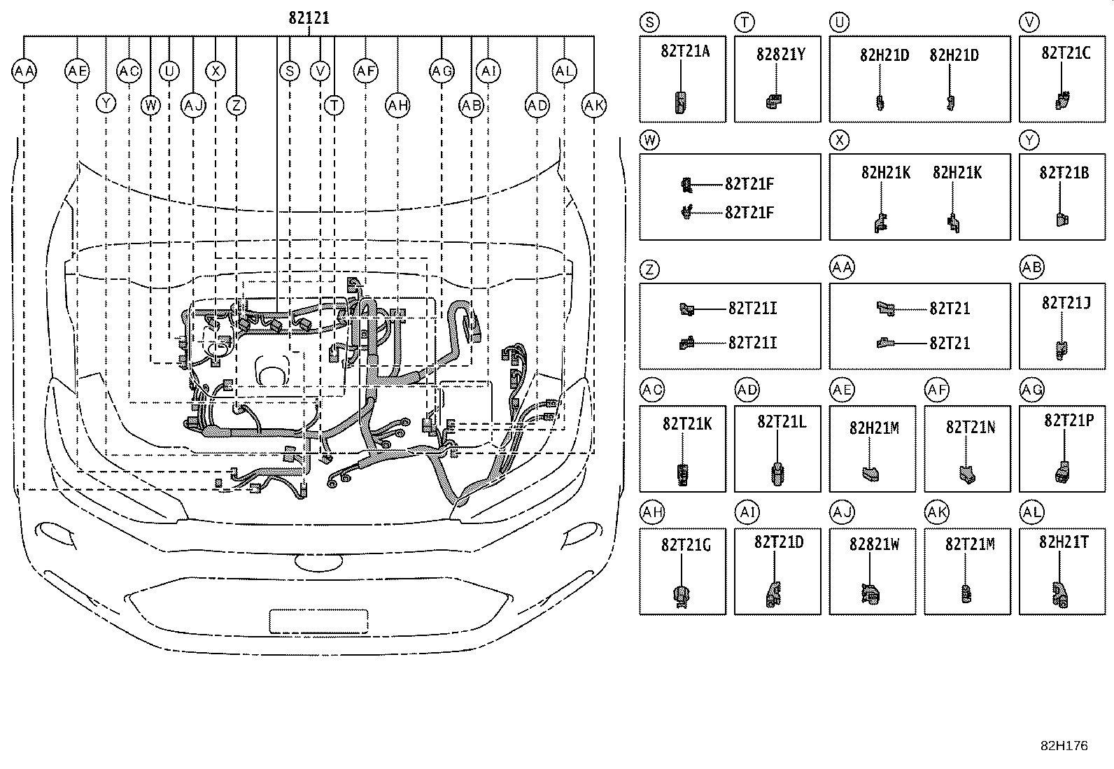 82151-0EB20 WIRE, FRONT DOOR, RH product image