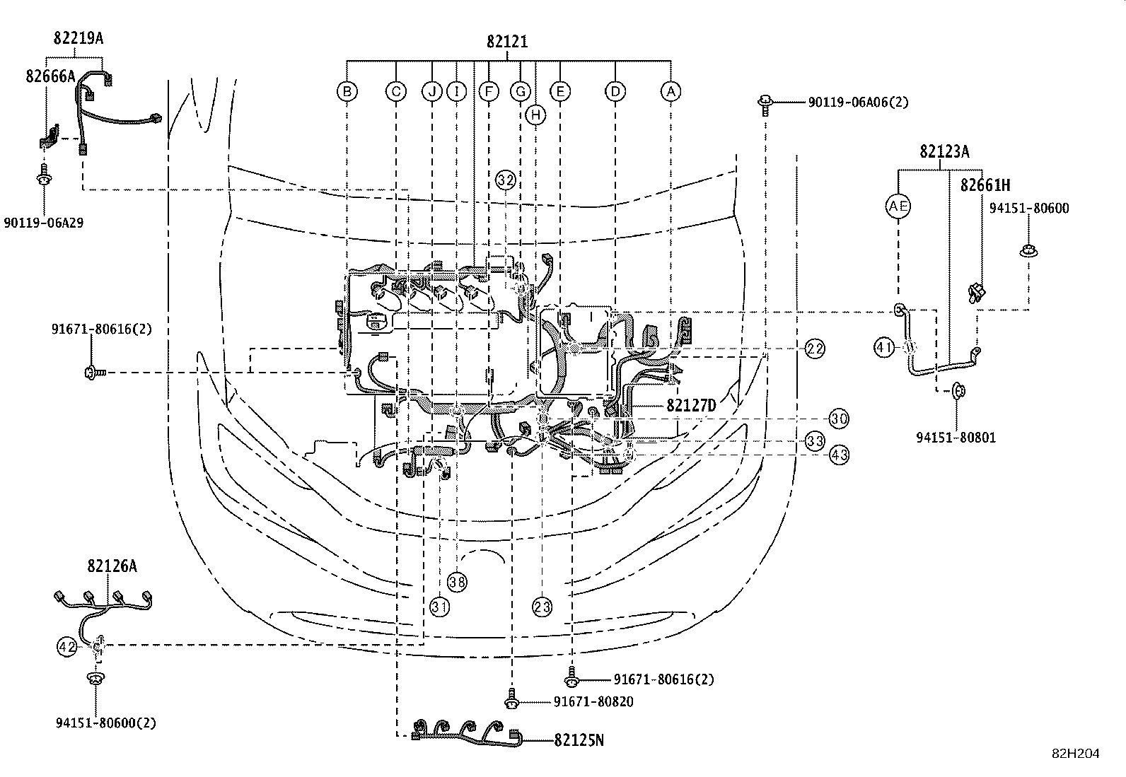 82142-47500 WIRE, INSTRUMENT PANEL, NO.2 product image