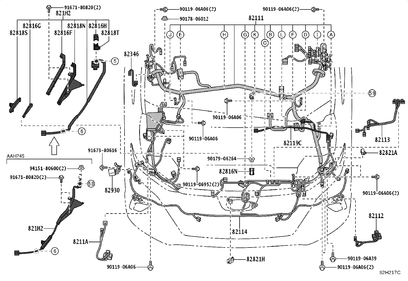 82142-V2090 WIRE, INSTRUMENT PANEL, NO.2 product image
