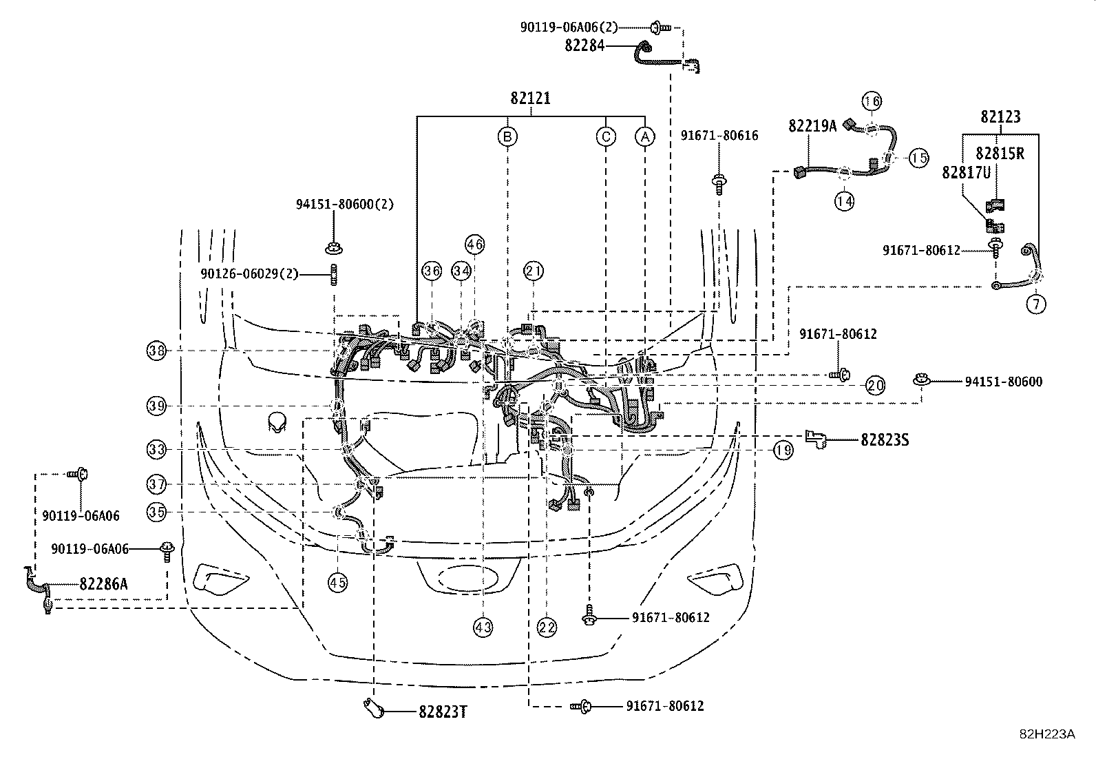 82142-V2090 WIRE, INSTRUMENT PANEL, NO.2 product image