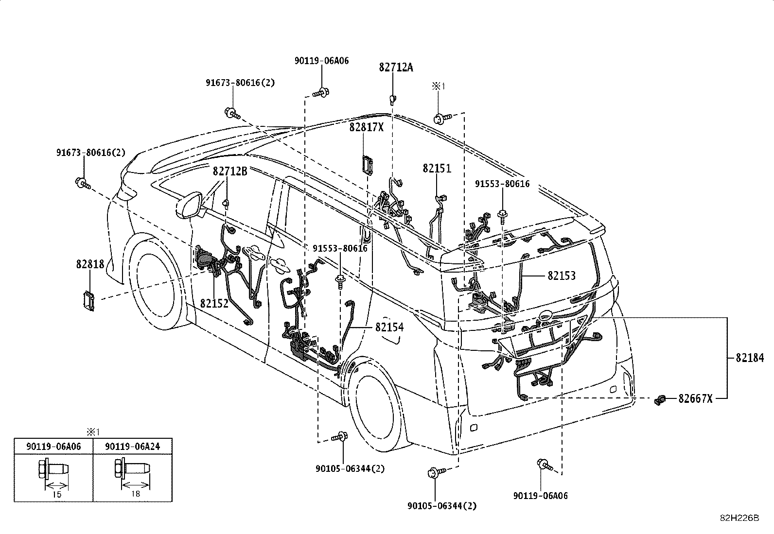 82142-V2090 WIRE, INSTRUMENT PANEL, NO.2 product image