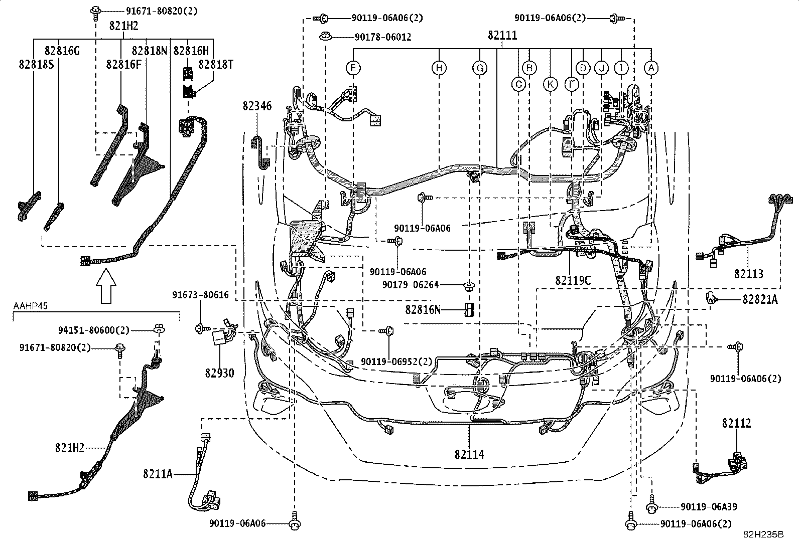 82817-V2140 PROTECTOR, WIRING HARNESS, NO.2 product image