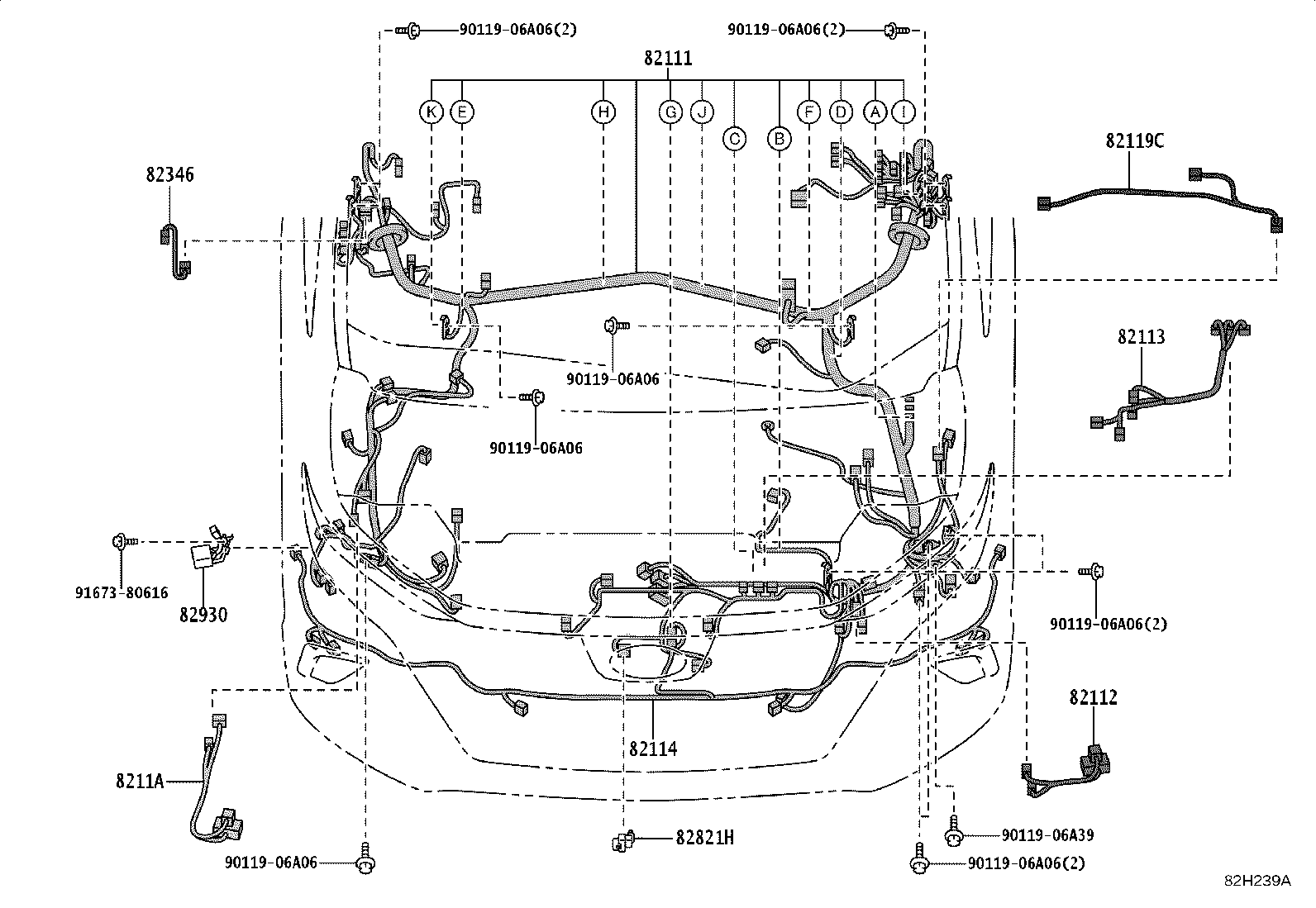 82817-V2140 PROTECTOR, WIRING HARNESS, NO.2 product image