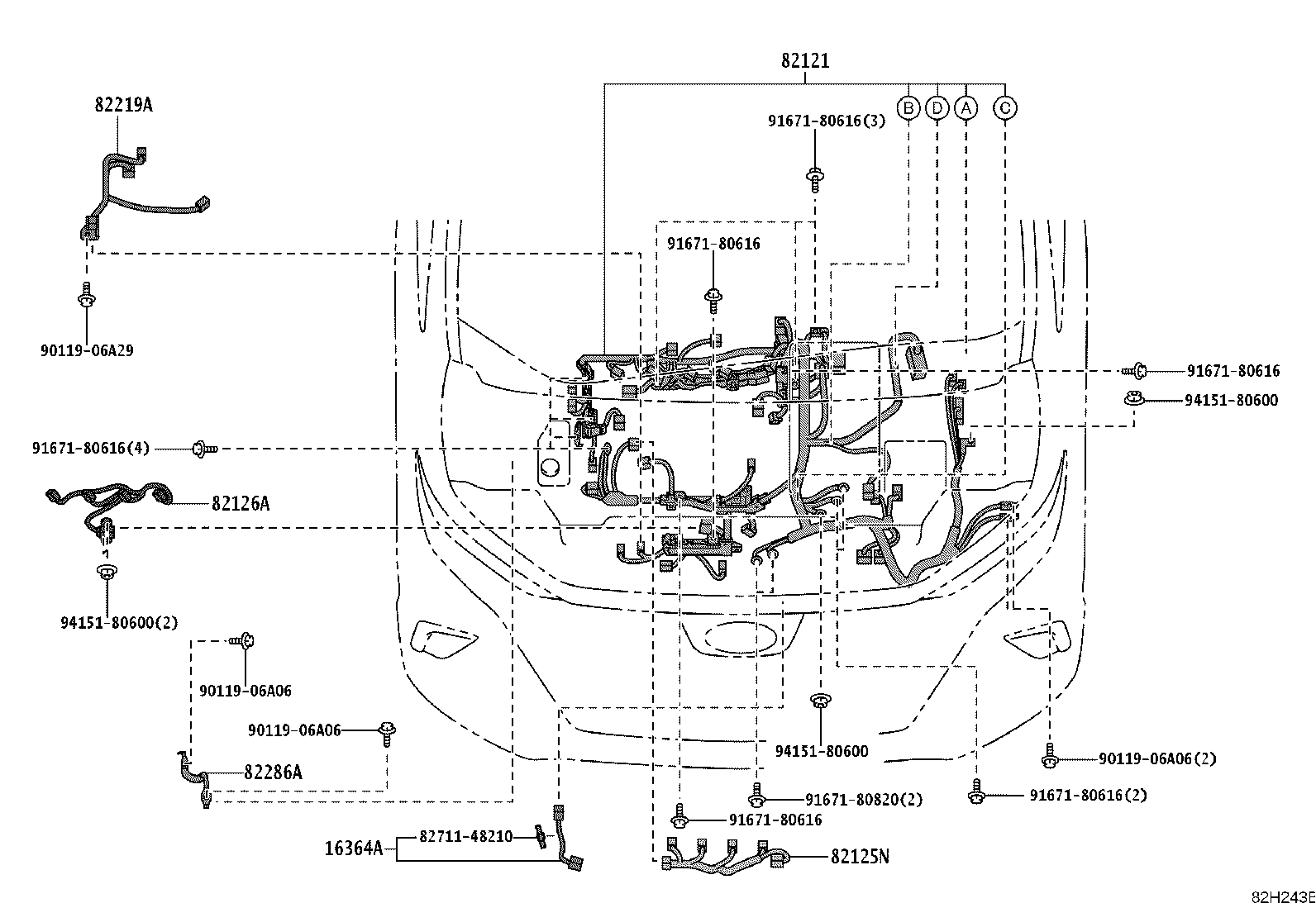 82817-V2140 PROTECTOR, WIRING HARNESS, NO.2 product image