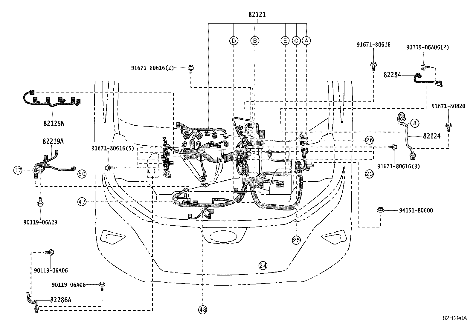 82142-V2090 WIRE, INSTRUMENT PANEL, NO.2 product image