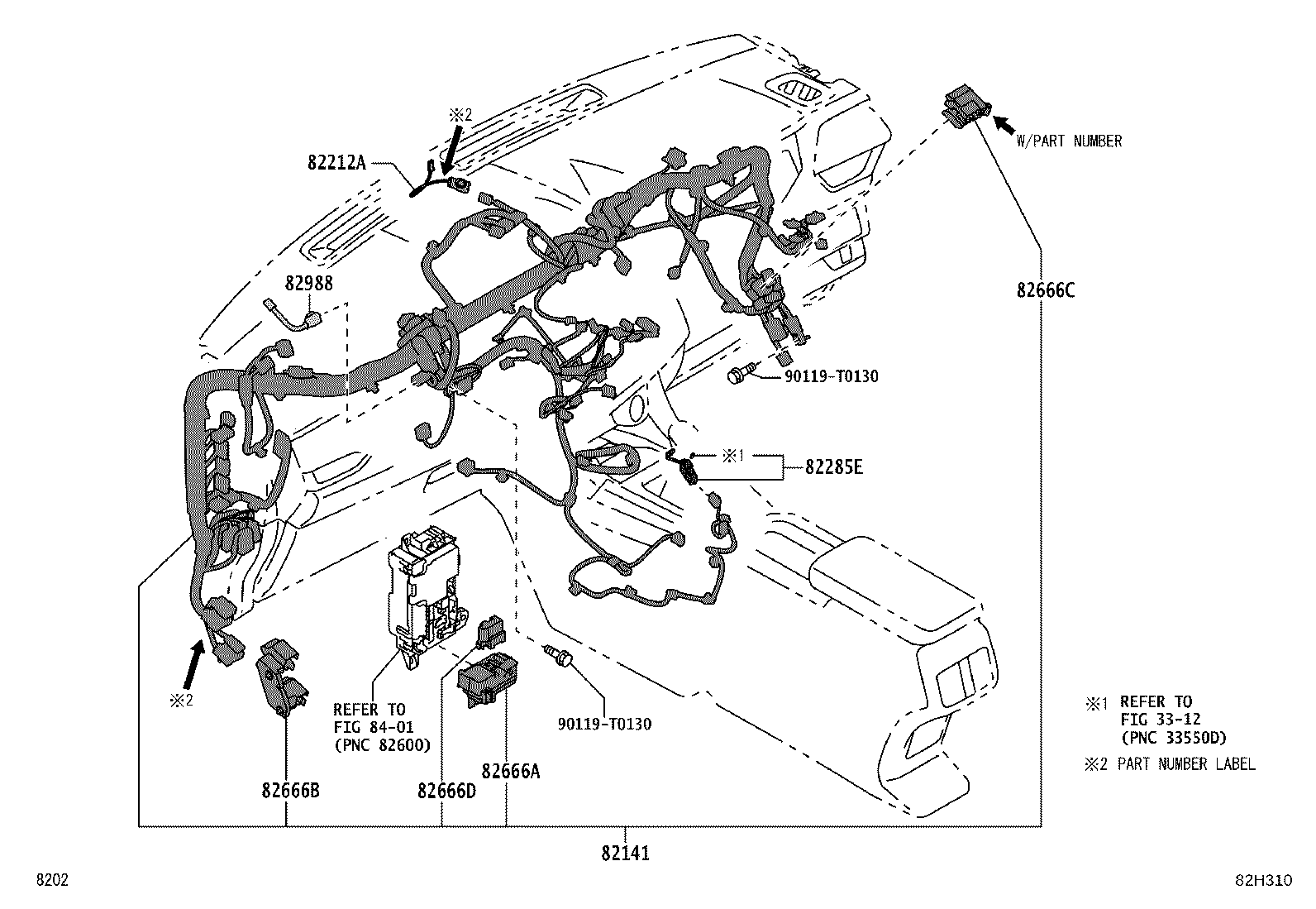 82124-BZ030 WIRE, ENGINE, NO.4 product image