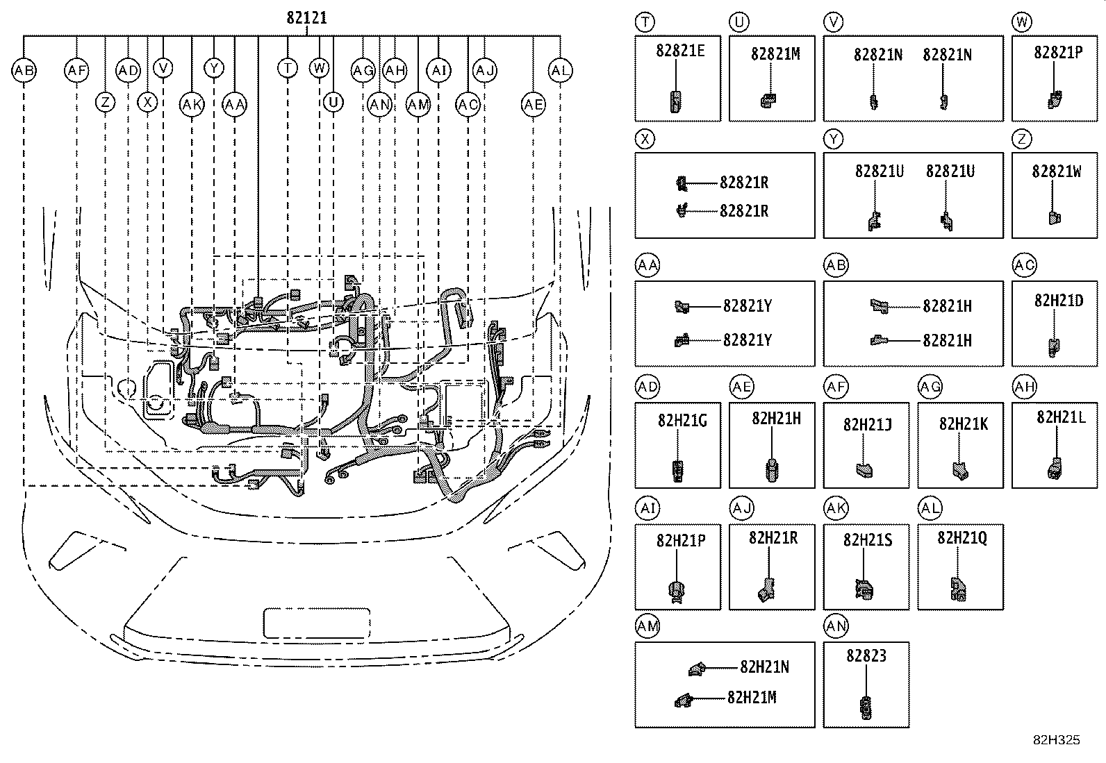 82817-V2B50 PROTECTOR, WIRING HARNESS, NO.1 product image