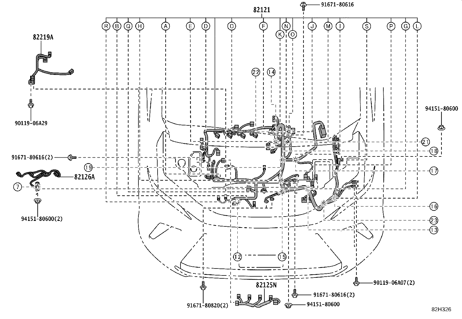 82817-V2B50 PROTECTOR, WIRING HARNESS, NO.1 product image