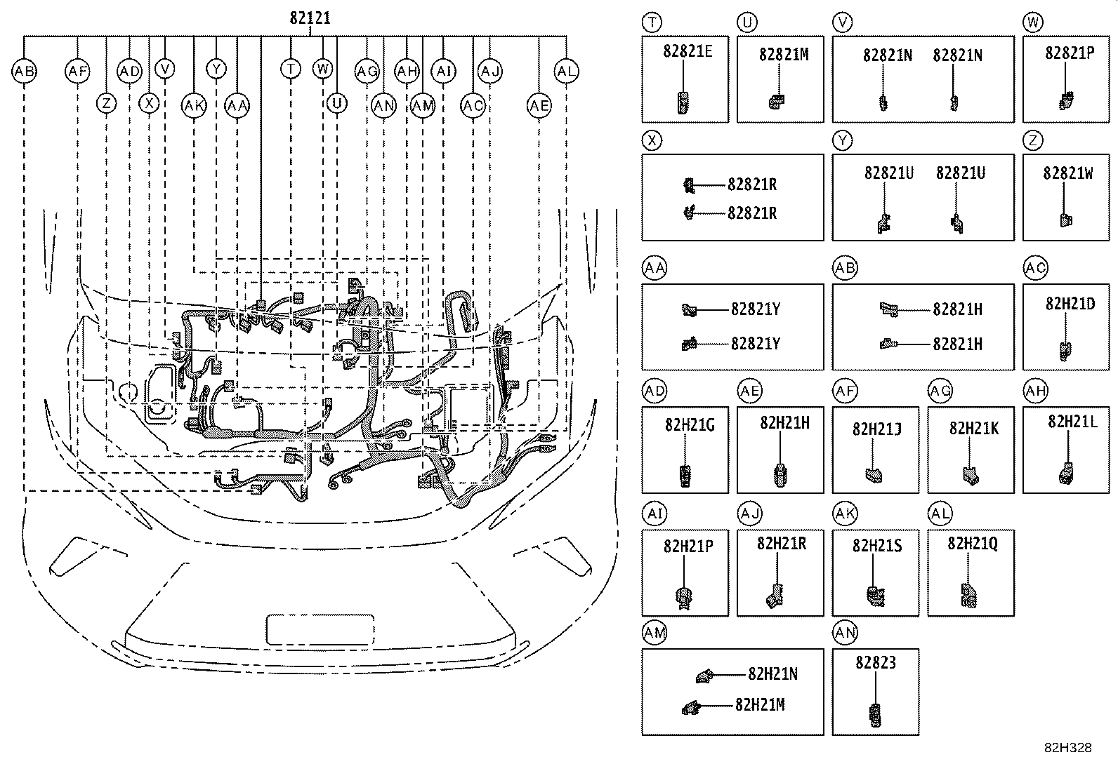 82817-V2B50 PROTECTOR, WIRING HARNESS, NO.1 product image
