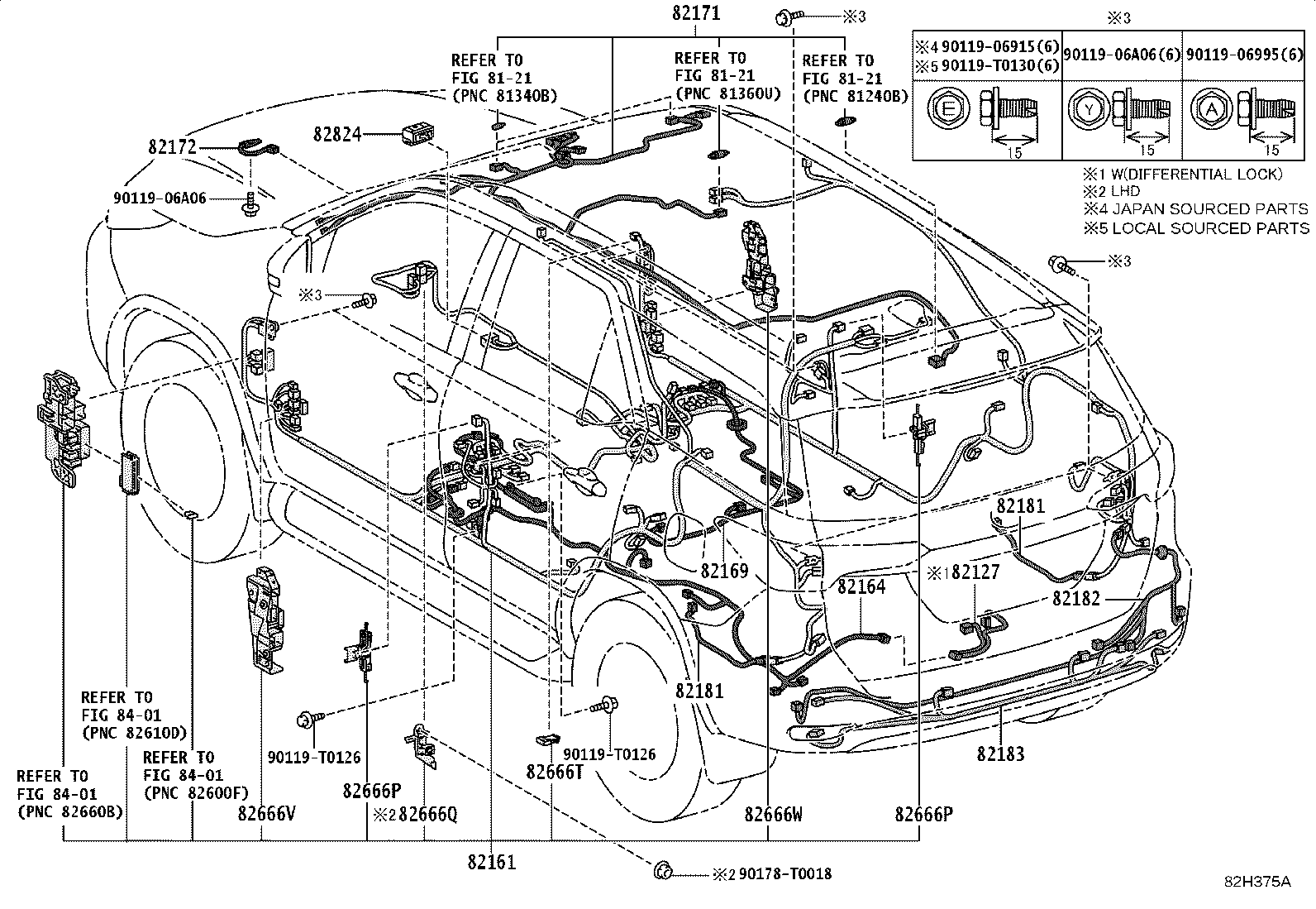 82154-KK830 WIRE, REAR DOOR, NO.2 product image
