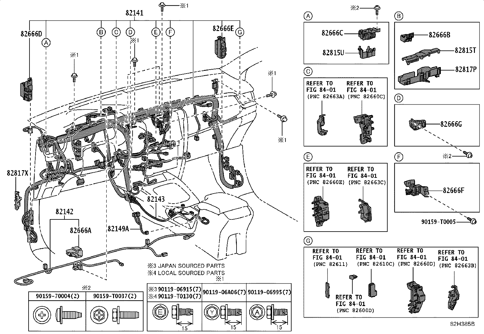 82154-KK780 WIRE, REAR DOOR, NO.2 product image
