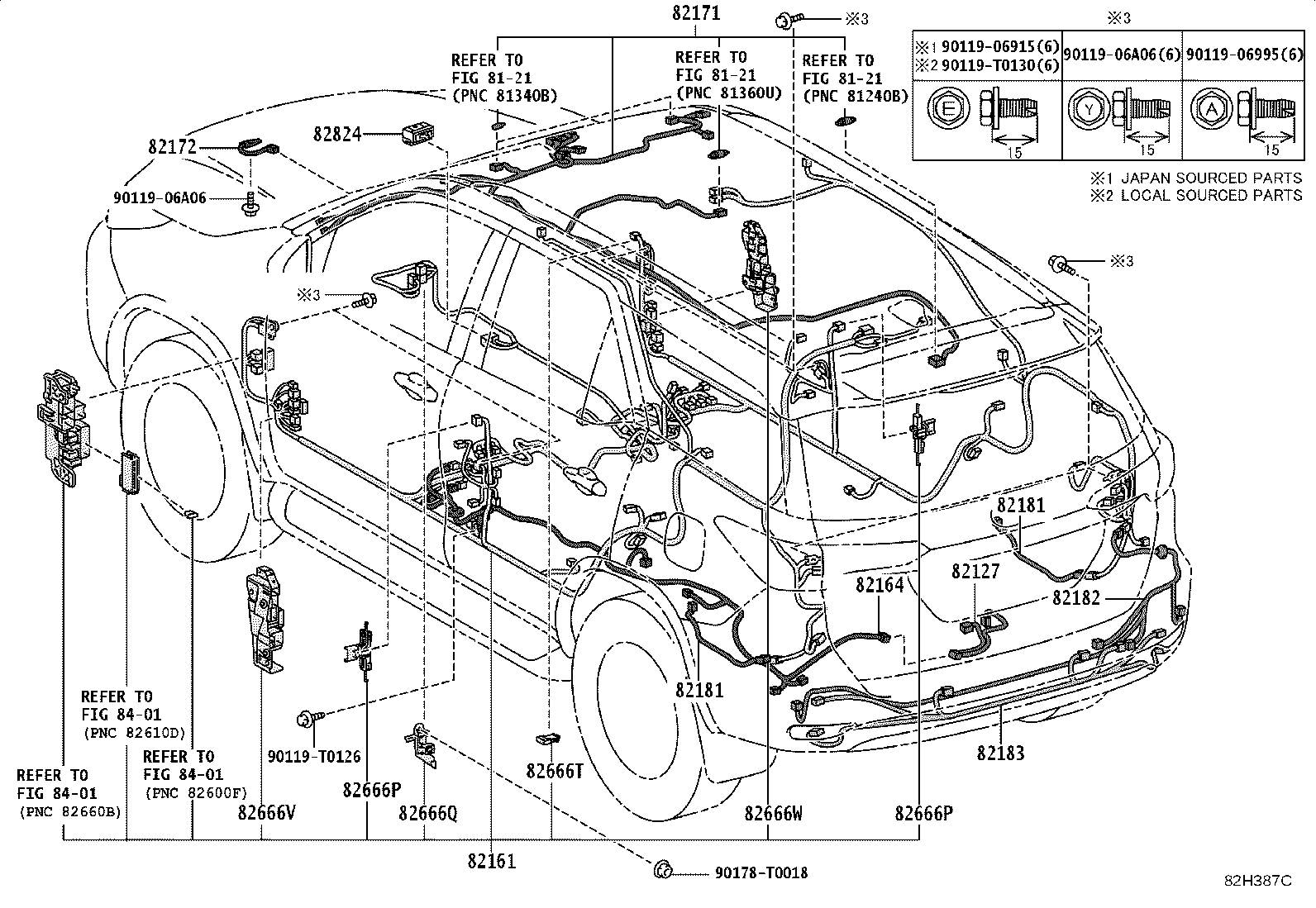 82154-KK780 WIRE, REAR DOOR, NO.2 product image