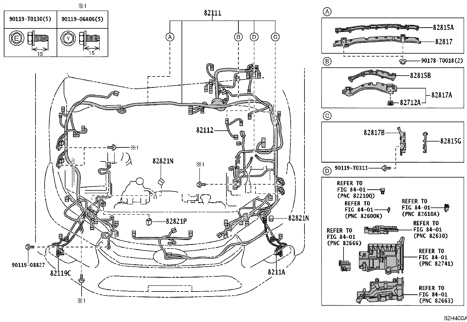Toyota 82143-KKJ00 WIRE, INSTRUMENT PANEL, NO.3