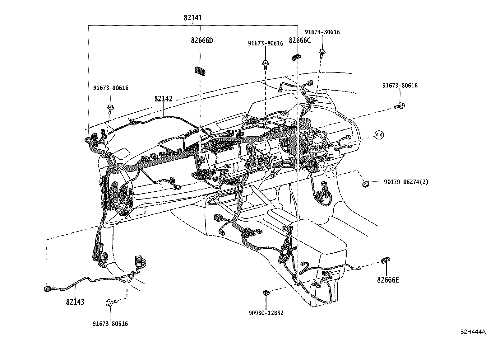 82142-47500 WIRE, INSTRUMENT PANEL, NO.2 product image