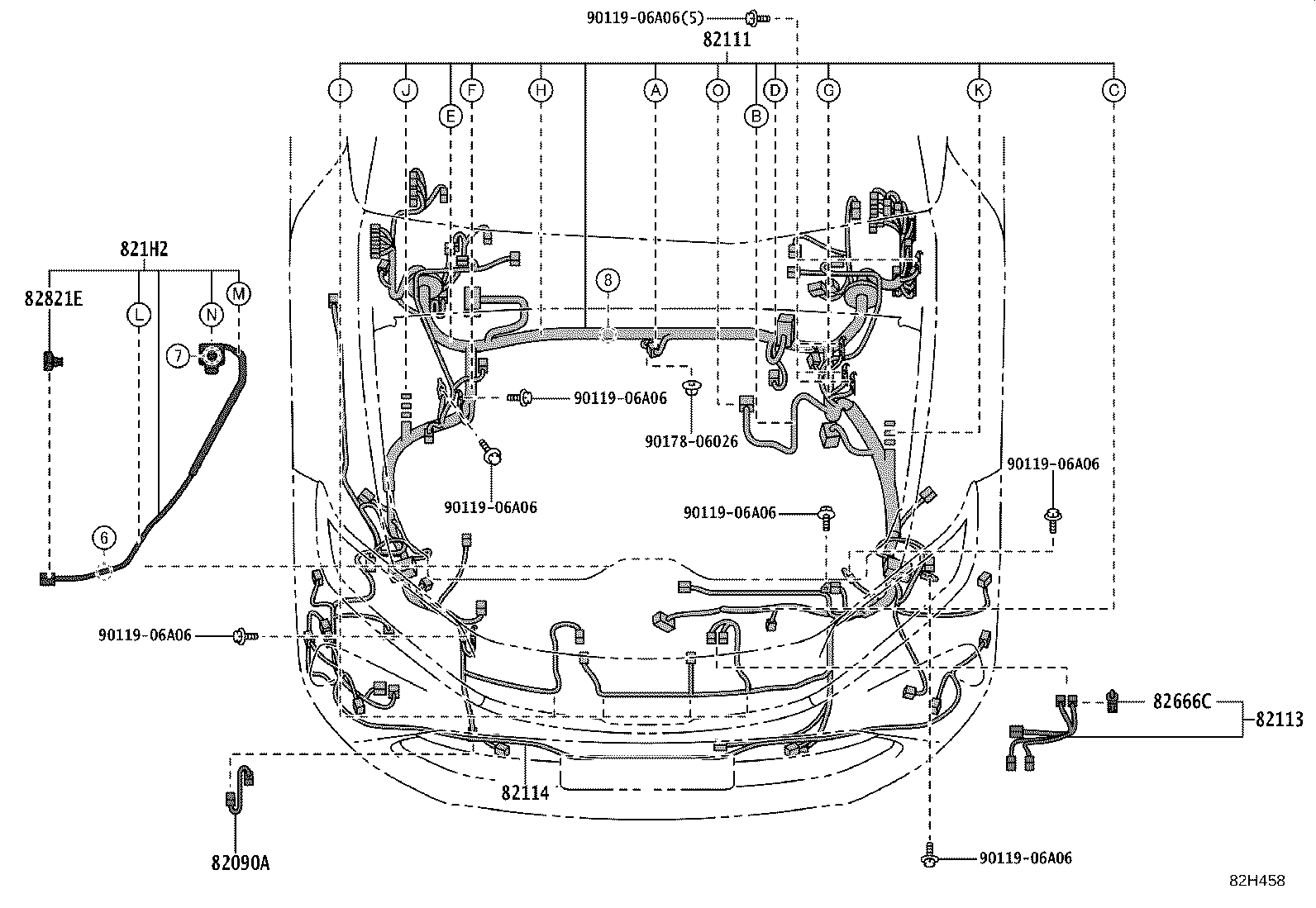 82153-30C30 WIRE, REAR DOOR, NO.1 product image