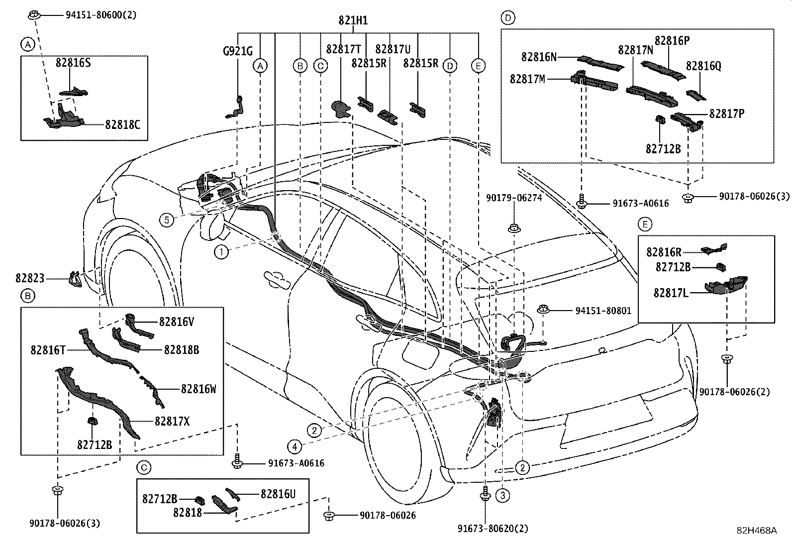 82712-42100 SUPPORT, WIRING HARNESS product image