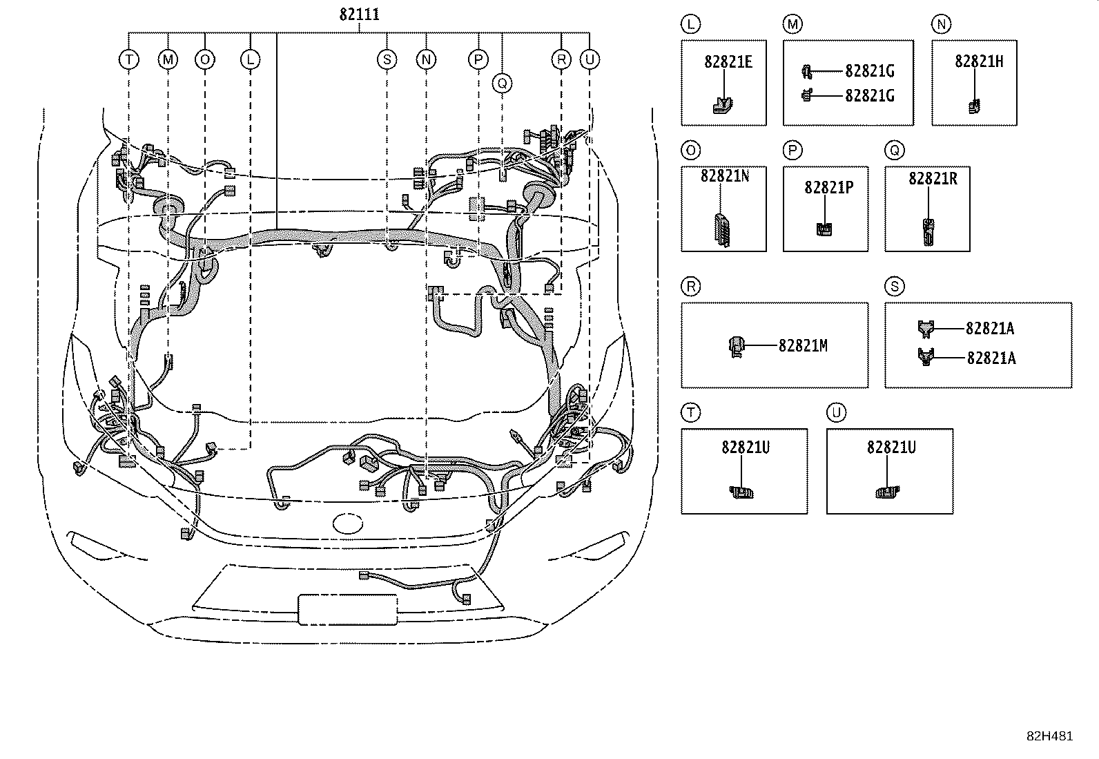 82151-0EB91 WIRE, FRONT DOOR, RH product image