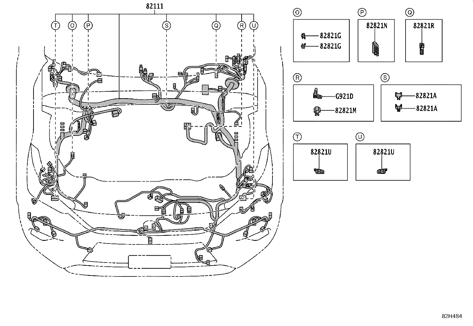82151-0EB91 WIRE, FRONT DOOR, RH product image