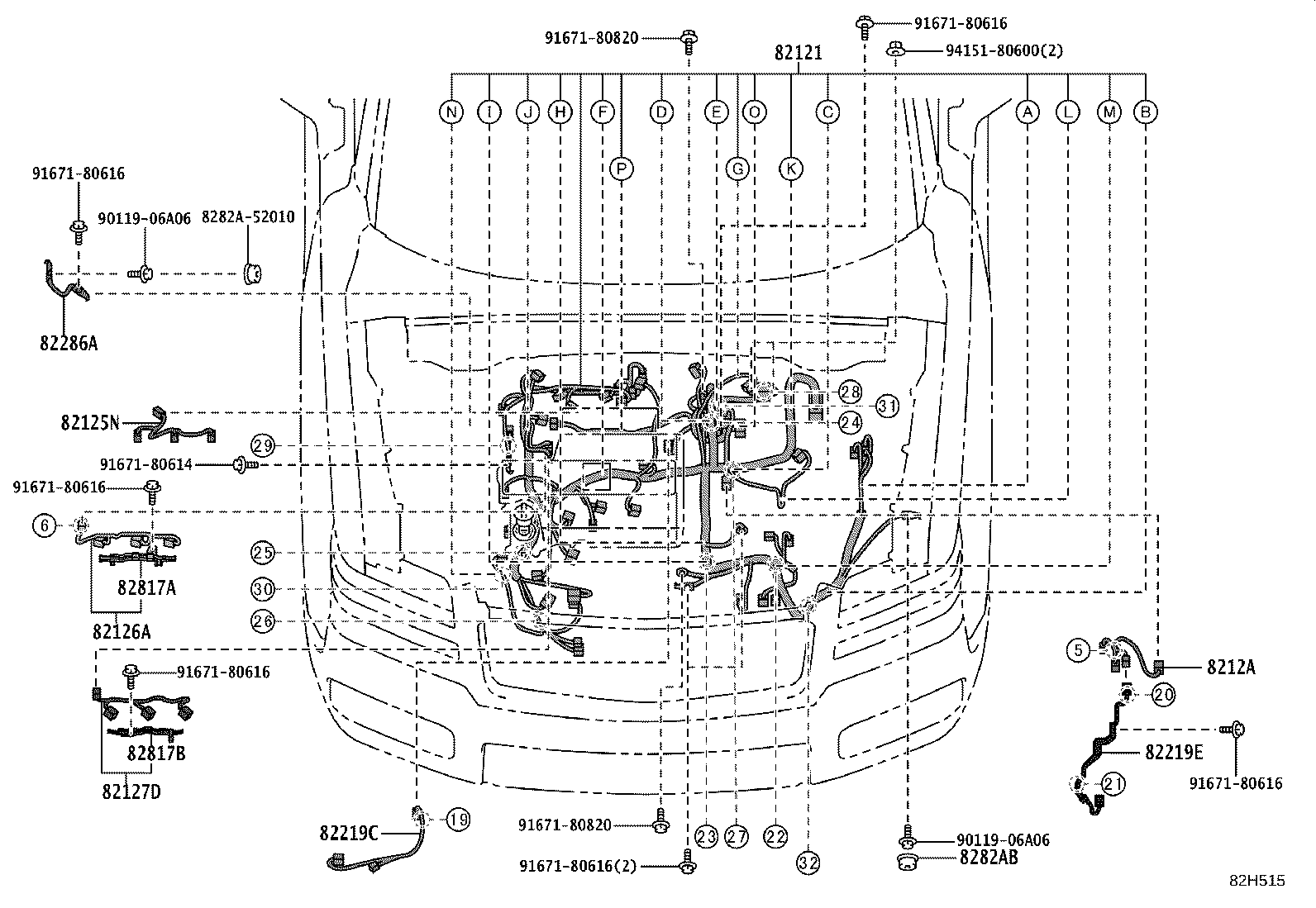 82142-40050 WIRE, INSTRUMENT PANEL, NO.2 product image